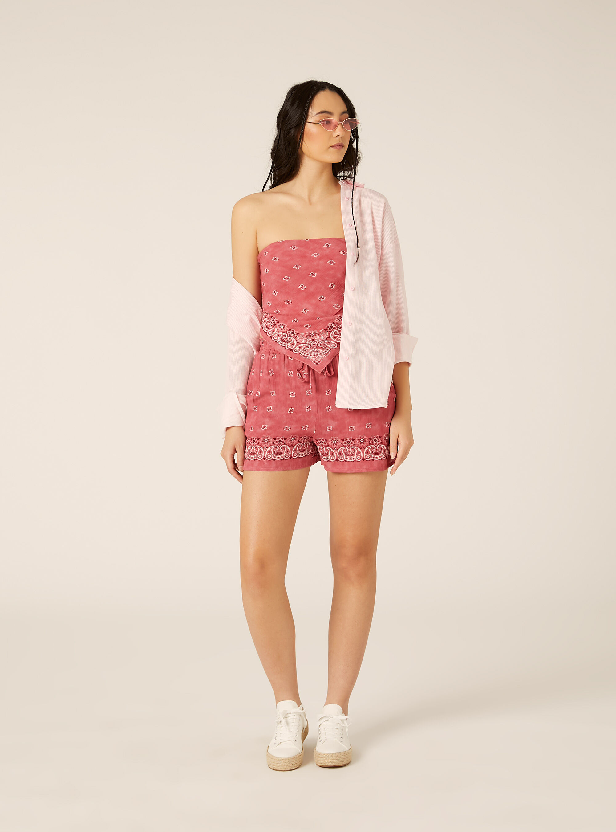 Paisley Print Shorts