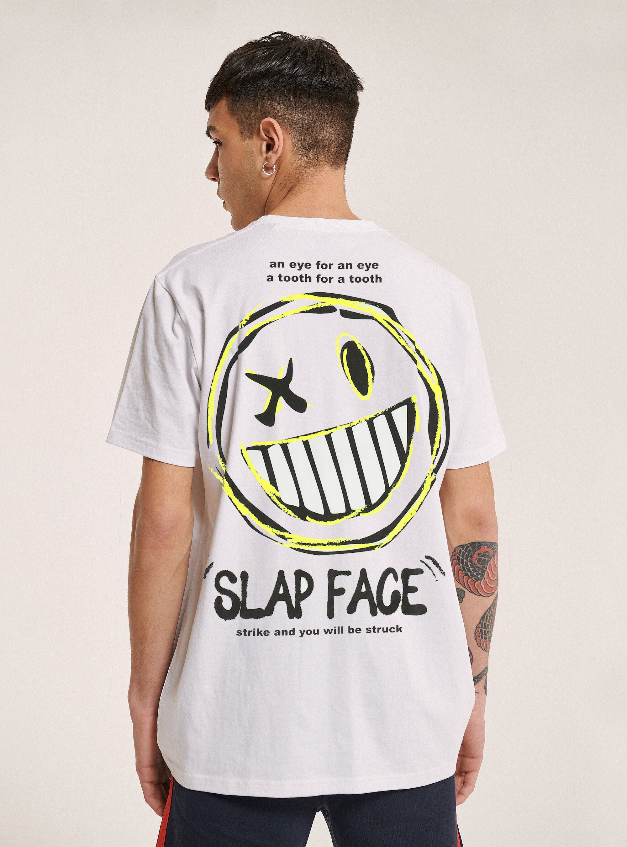 Camiseta con estampado Smile Collection, WH2 WHITE