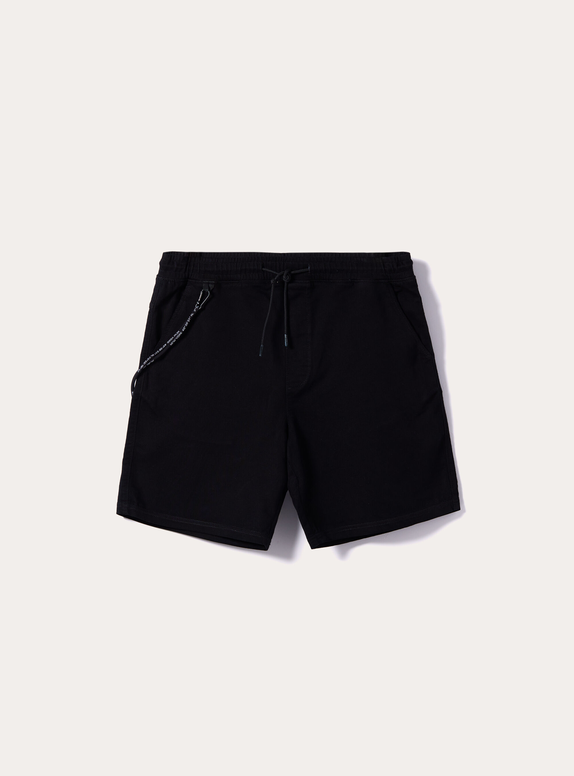 Cotton jogger bermuda shorts, BK1 BLACK