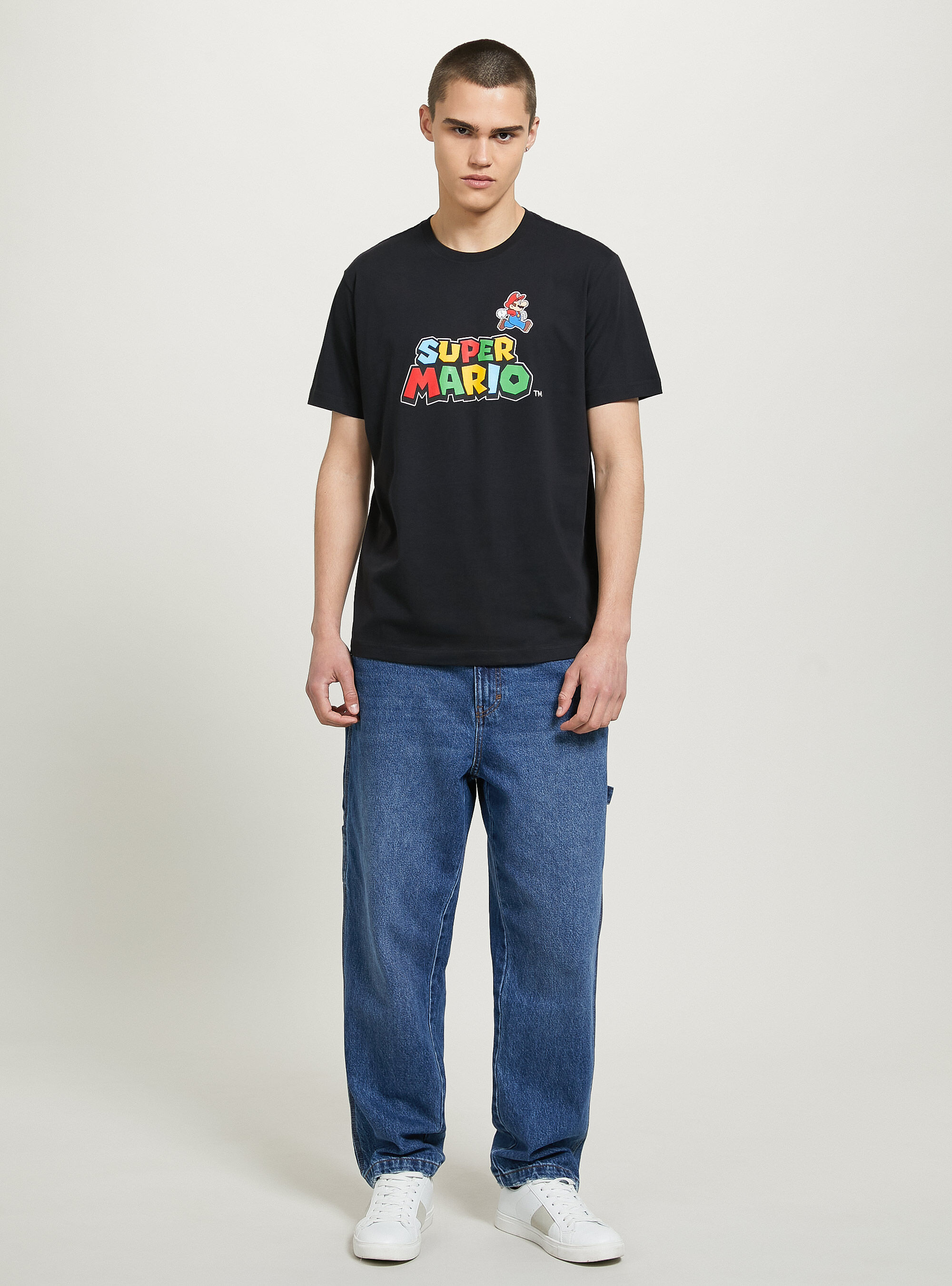 Super Mario / Alcott T-shirt, BK1 BLACK