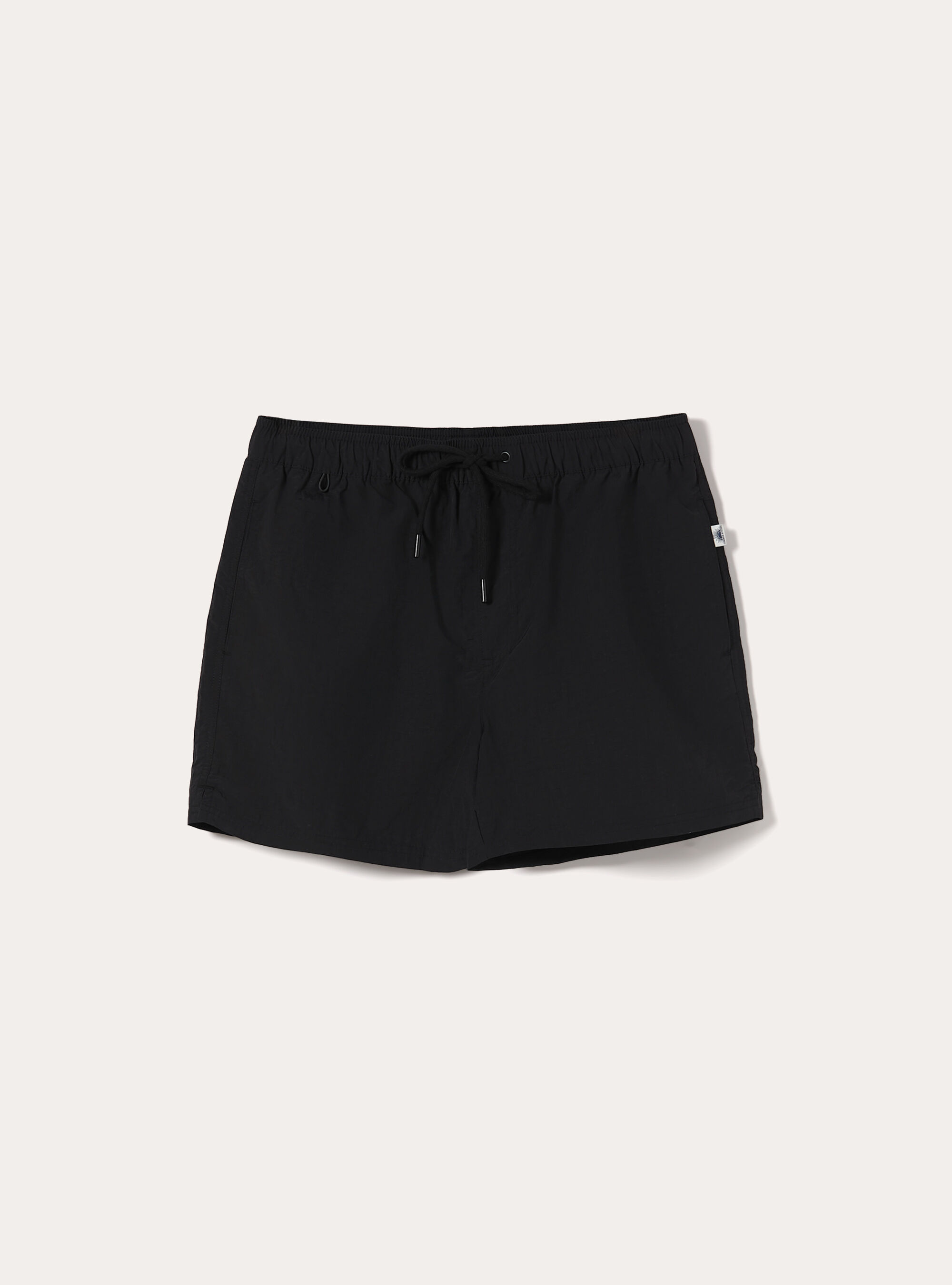 Drawstring Swim Shorts Bermuda, BK1 BLACK