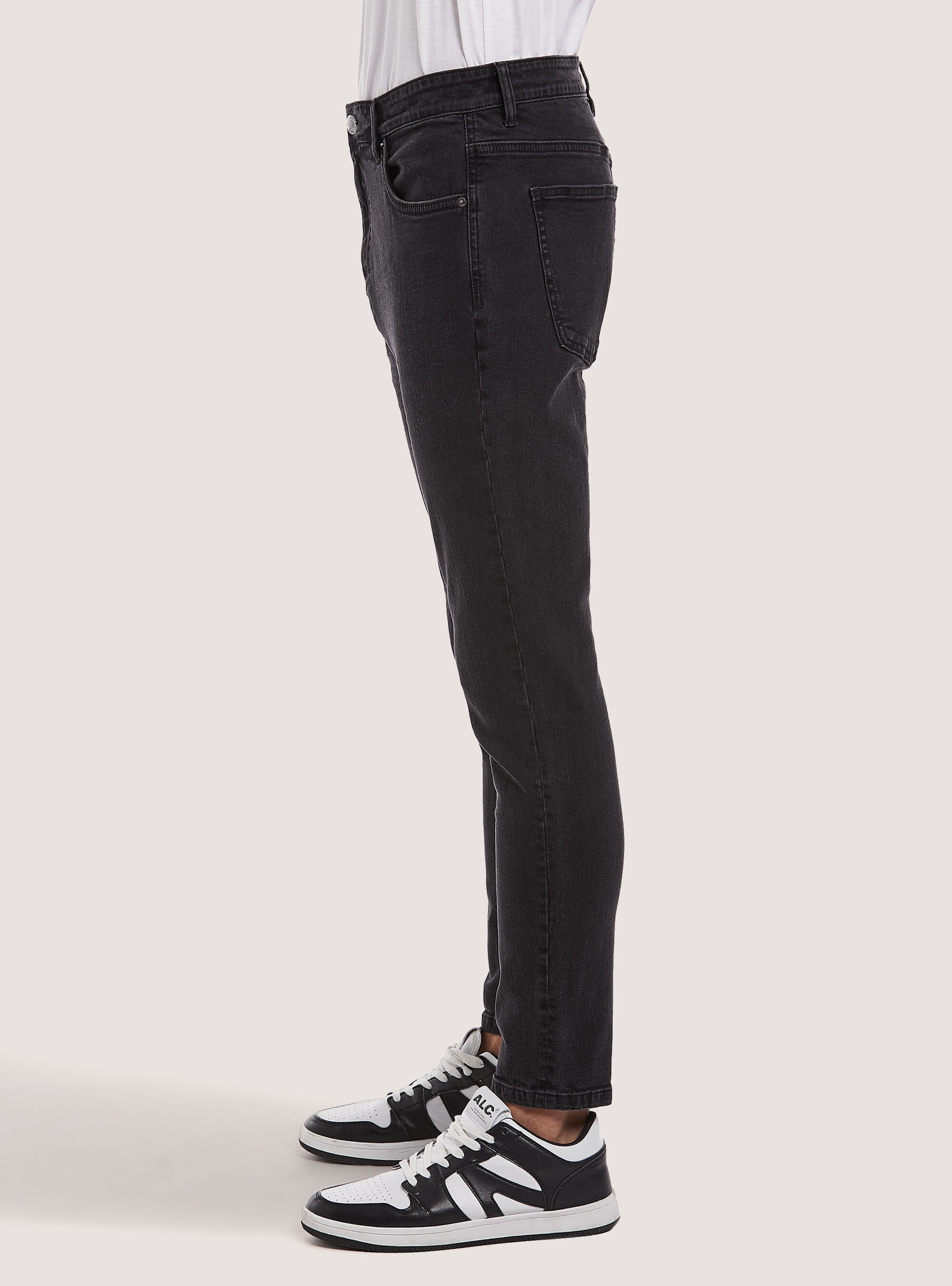 Pantalones vaqueros Stretch denim carrot fit, D000 BLACK