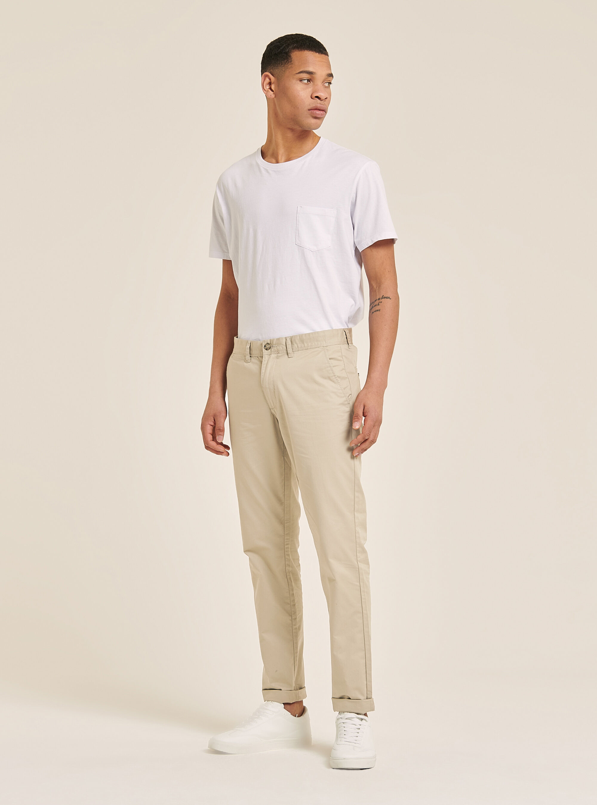 Twill chinos, C029 SAND