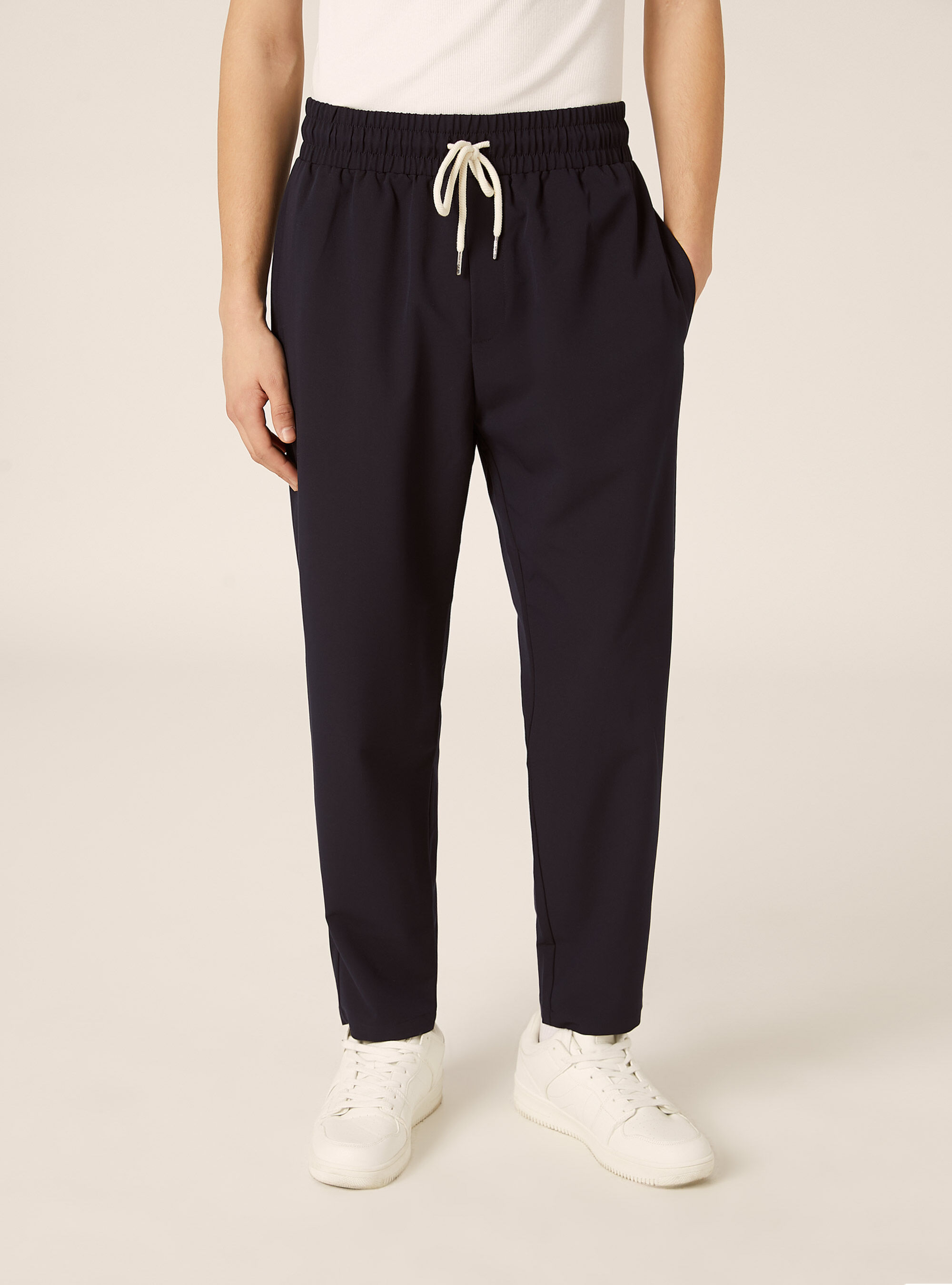 Pantaloni jogger carrot fit, NA1 NAVY DARK