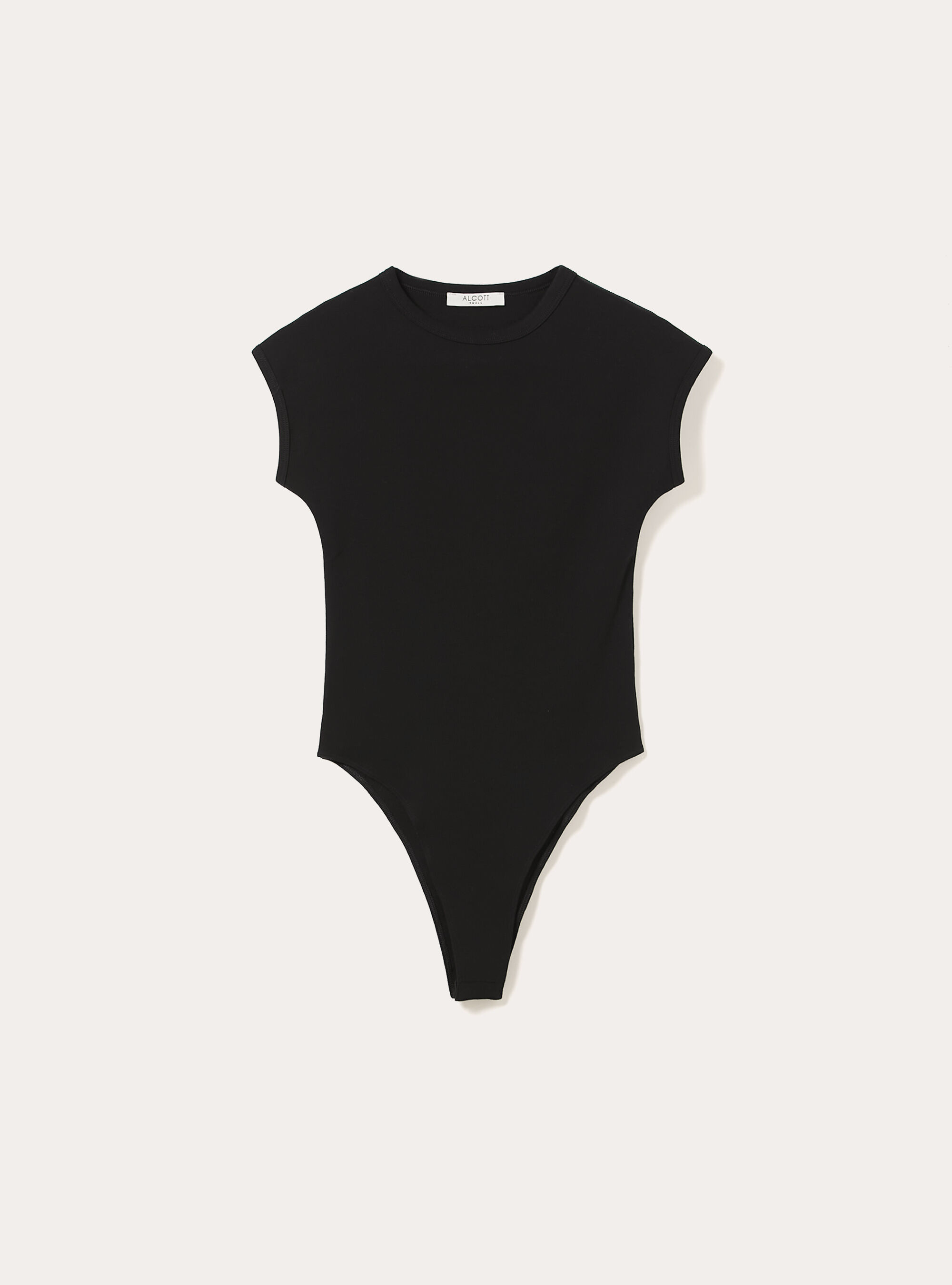 Body aus gerippter Stretch-Baumwolle, BK1 BLACK