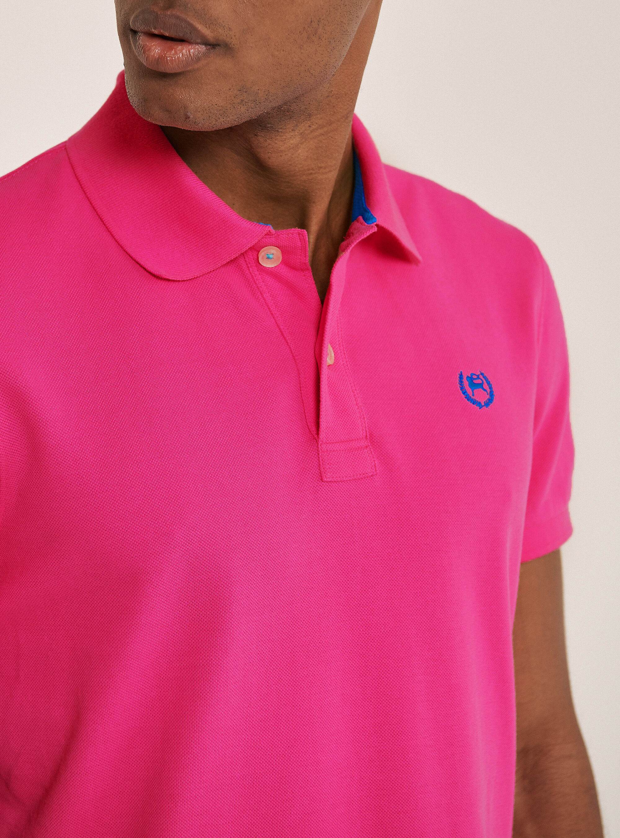 Polo shirt basic, FUXIA