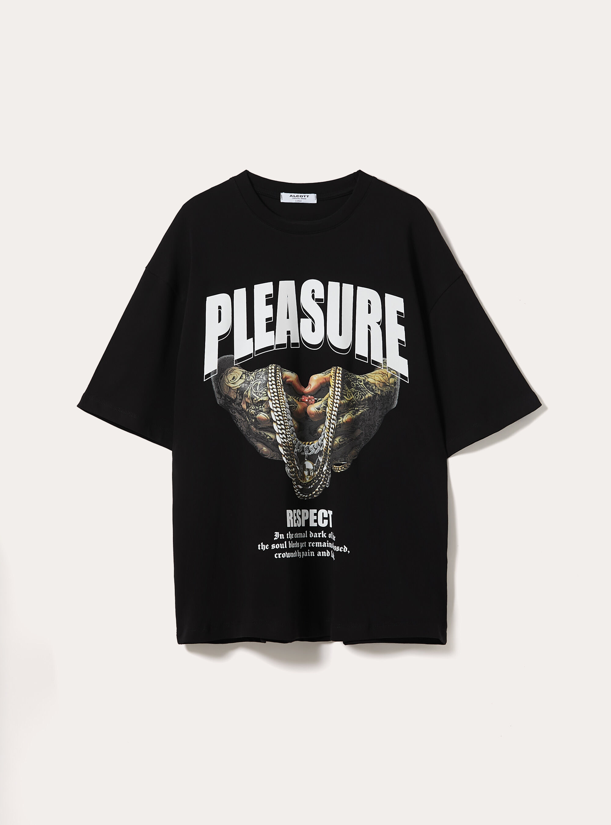 Printed Boxy Fit T-Shirt, BK1 BLACK