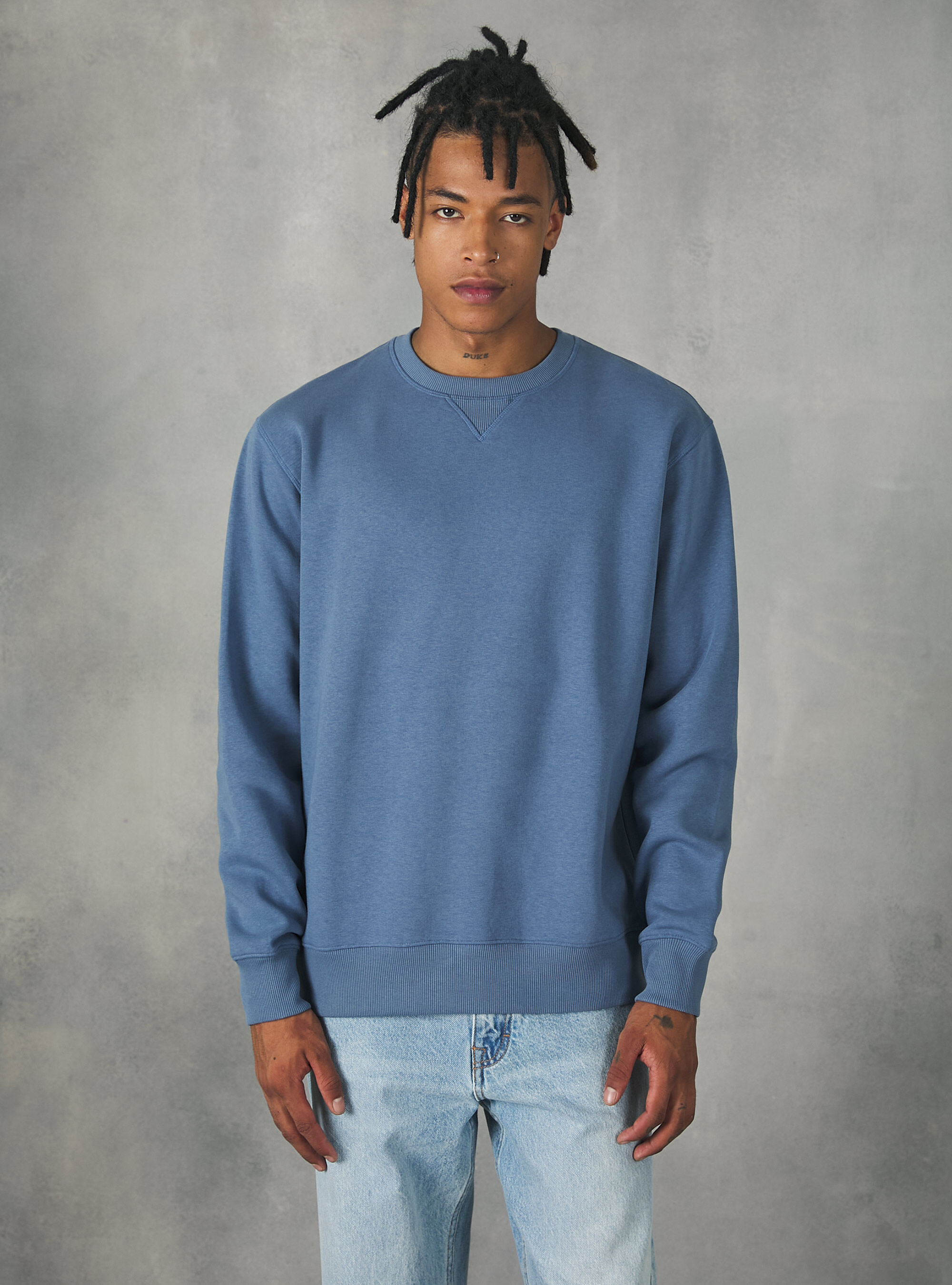Blue plain shop sweatshirt