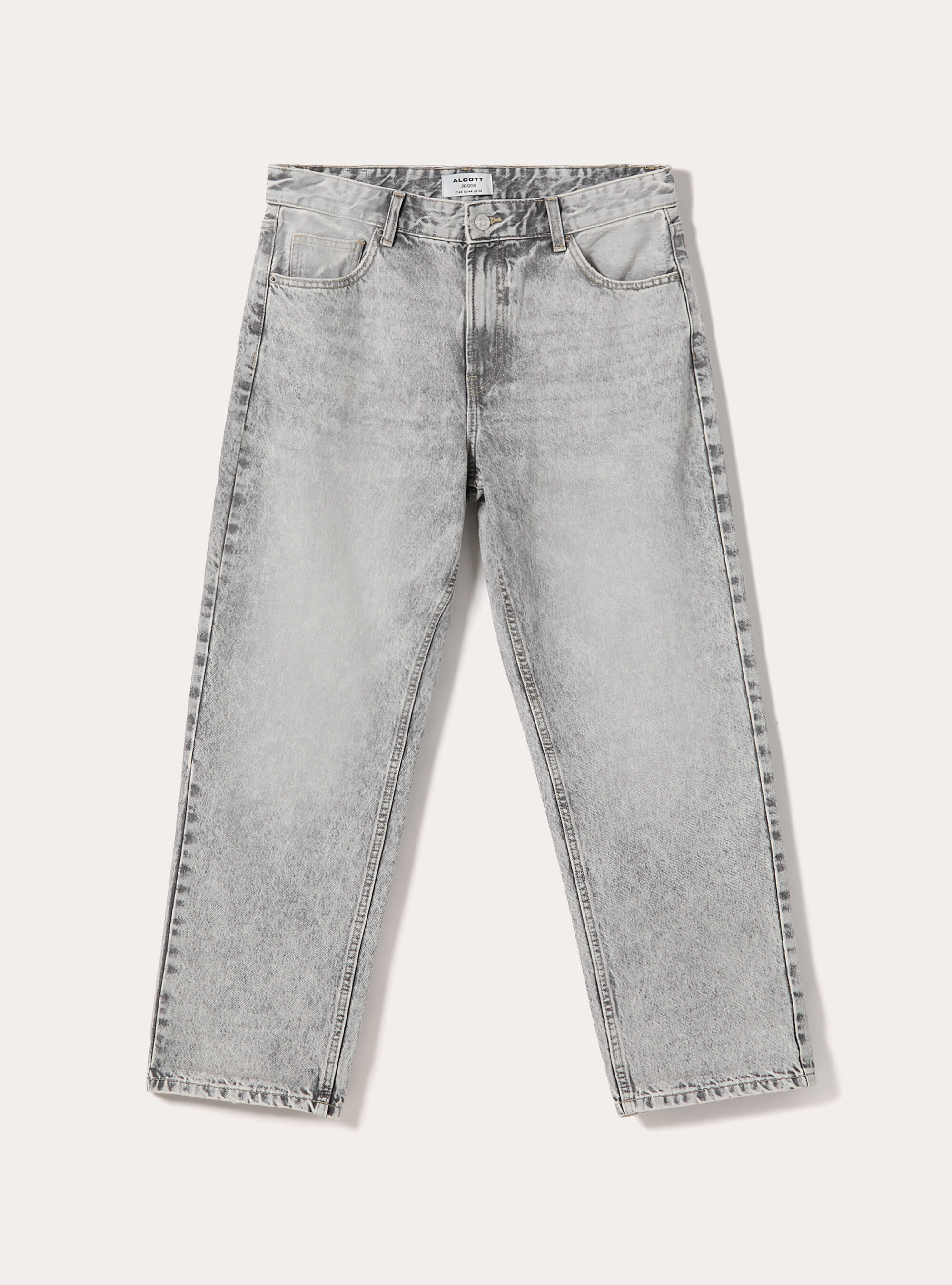 Jeans coupe fusel&eacute;e, D00G GREY