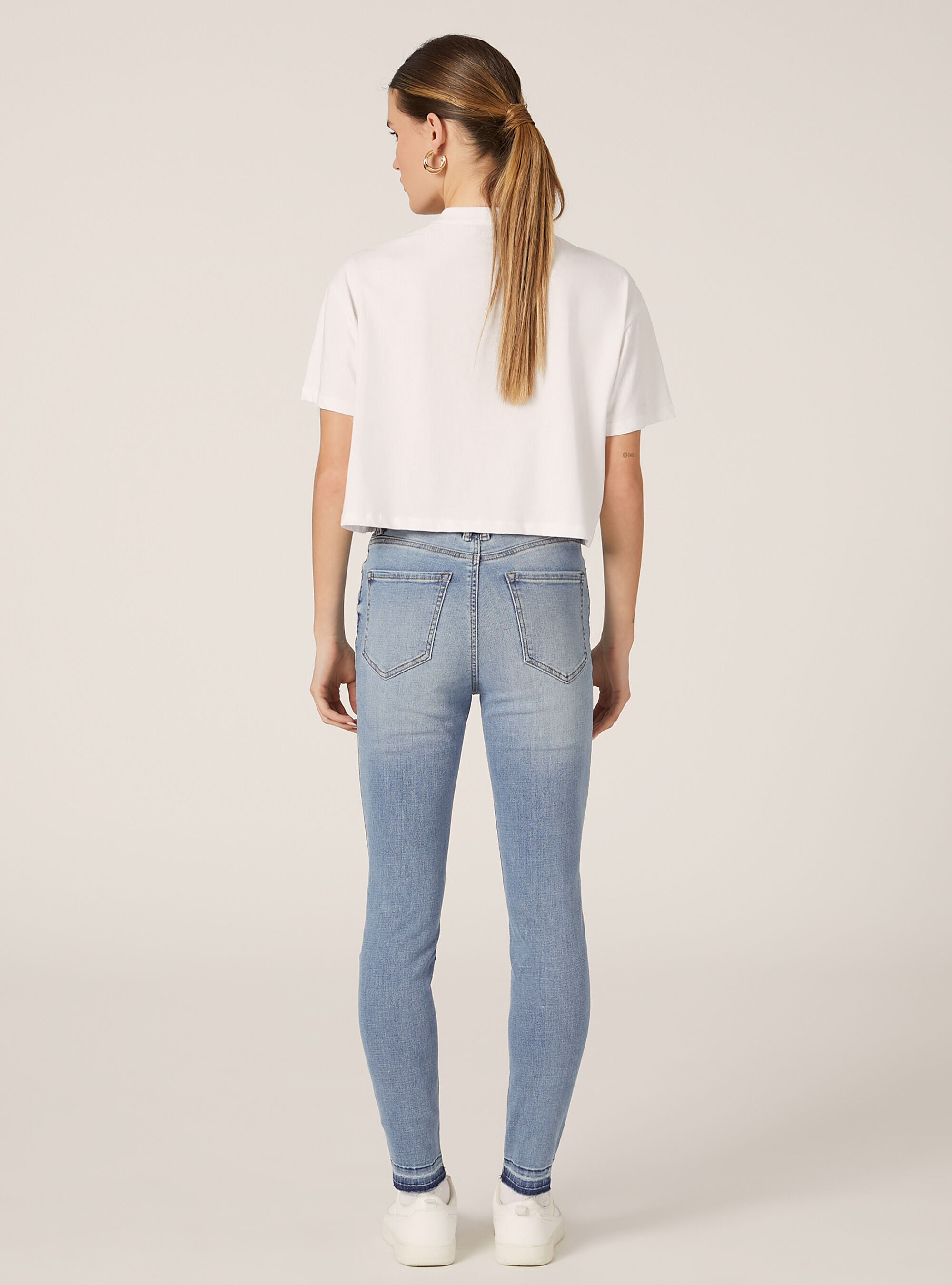 Vaqueros pitillo de cintura muy alta, D006 AZURE