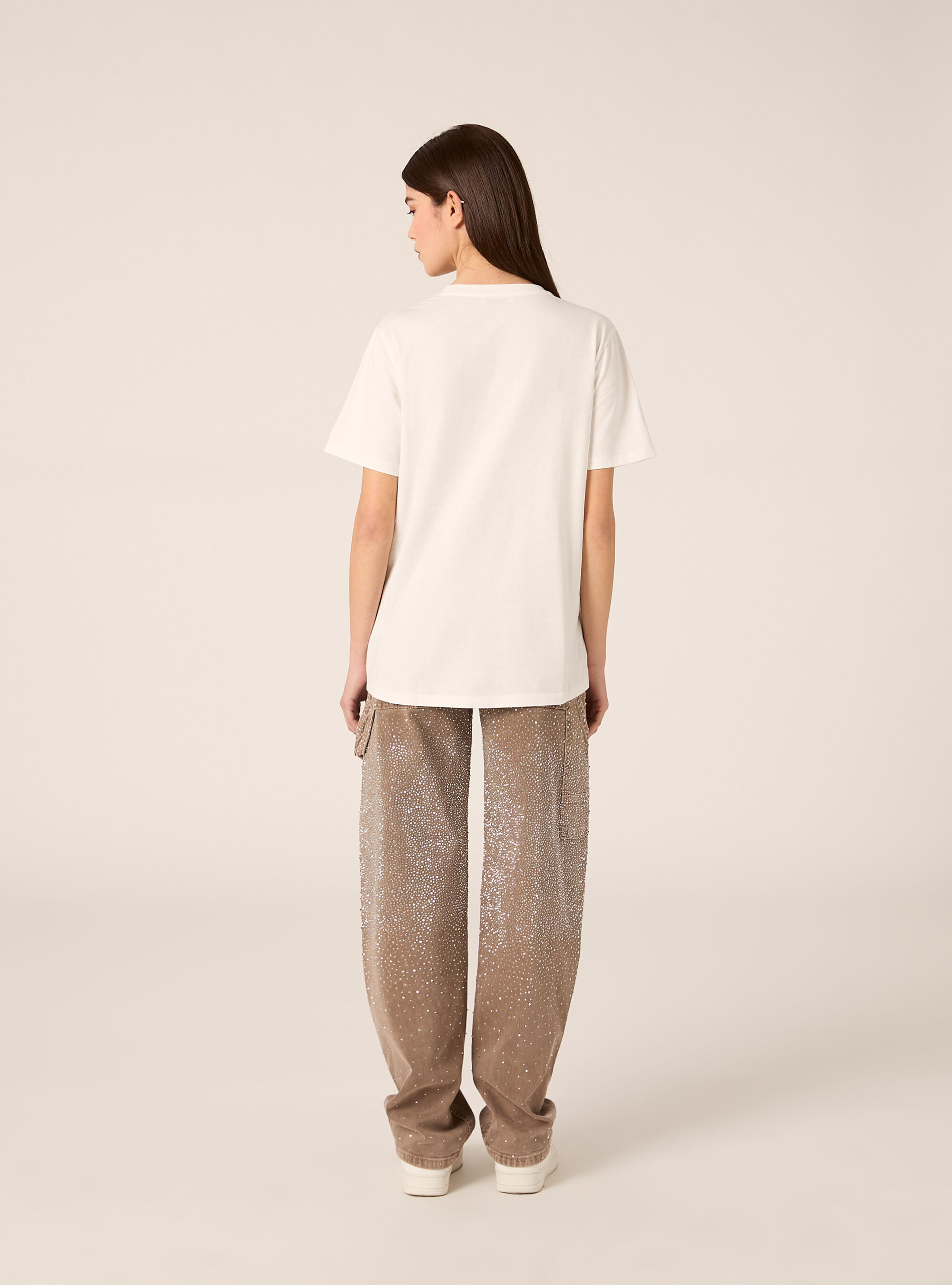 T-shirt avec imprim&eacute; lamin&eacute;, WH2 WHITE