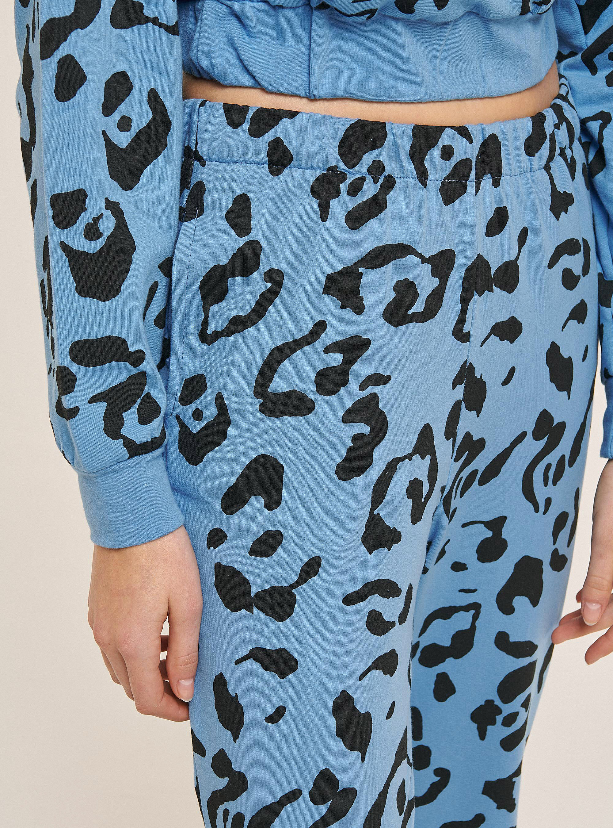 Animal print jogger trousers, LEOPARD