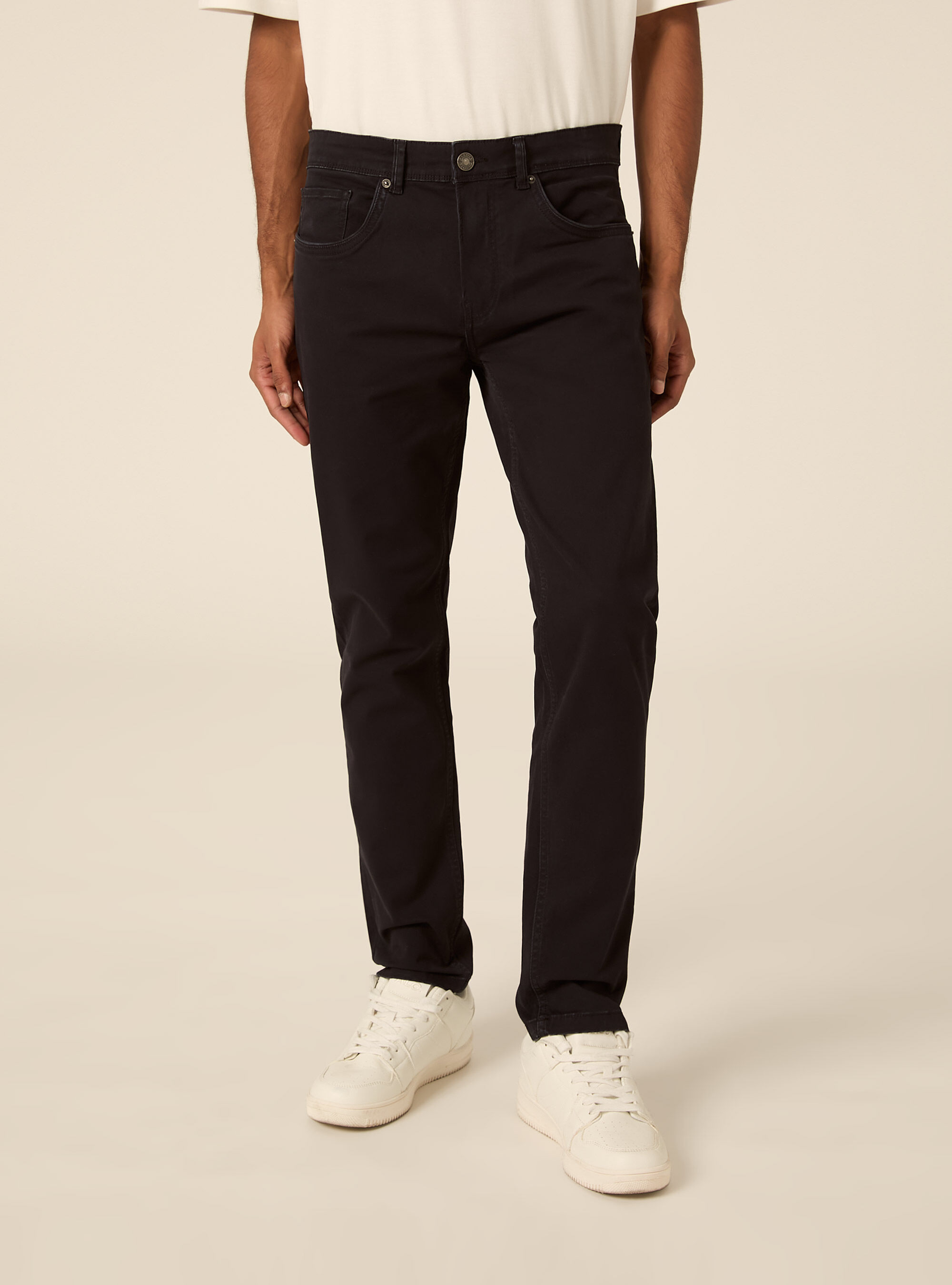 Pantaloni 5 tasche in twill
