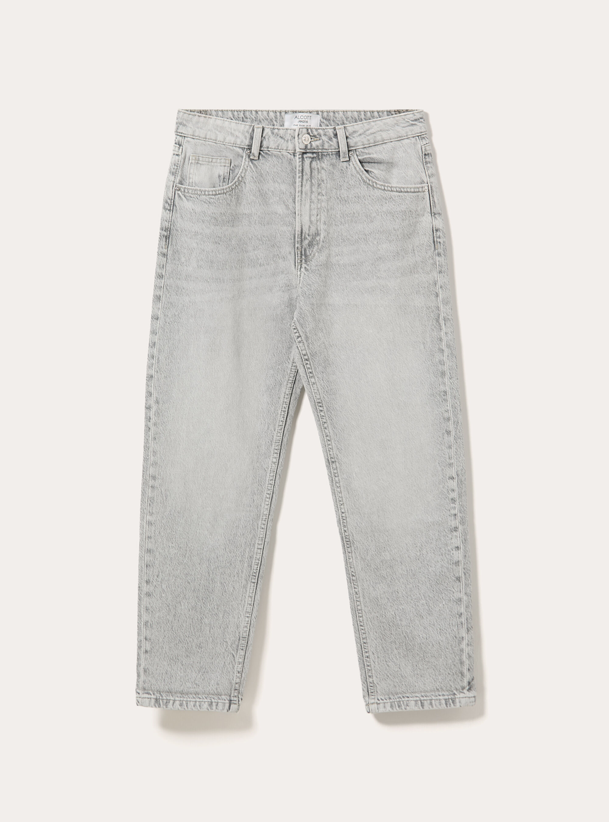 High waist mom fit jeans, D00G GREY