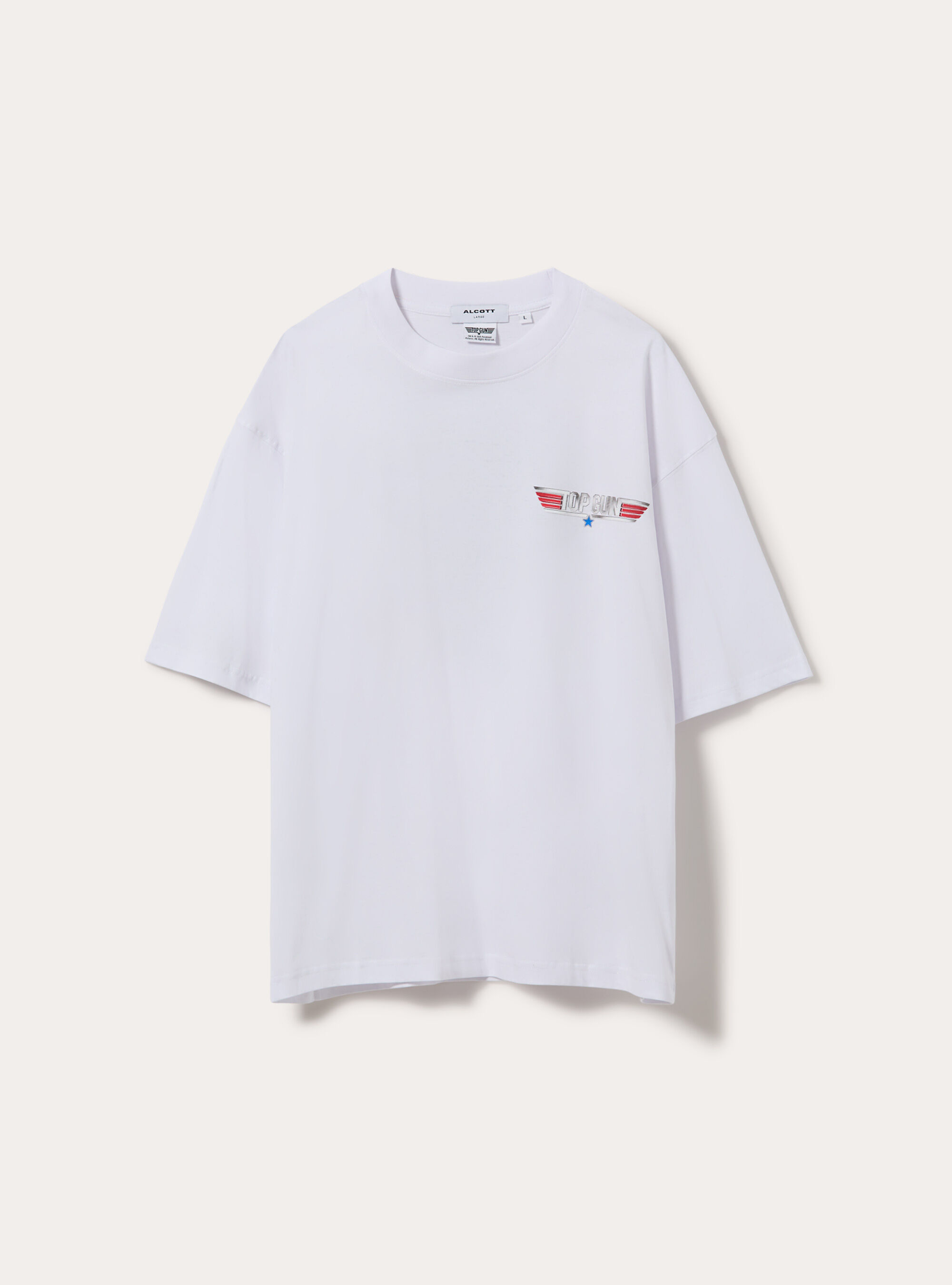 Licenza top gun t-shirt boxy, WH3 WHITE