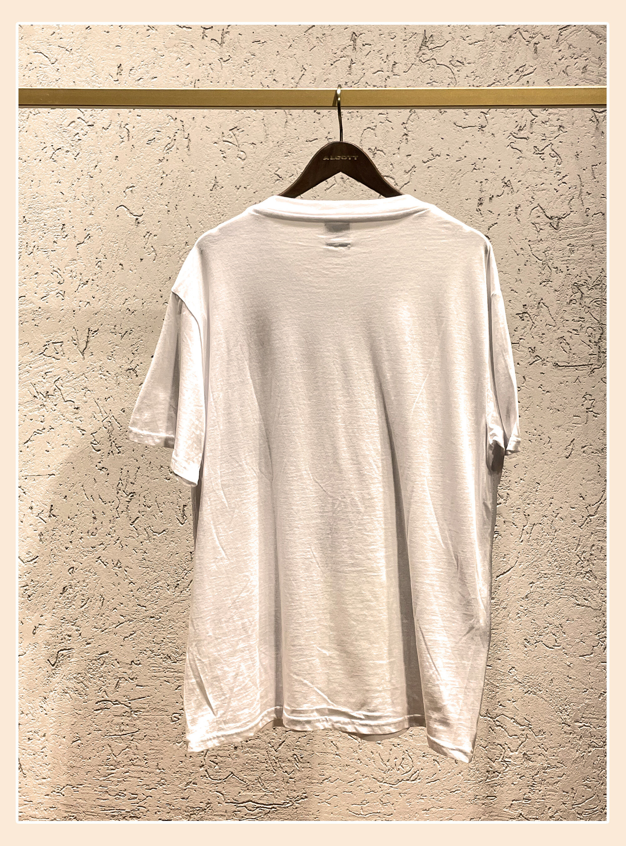 T-shirt with patch, WHITE