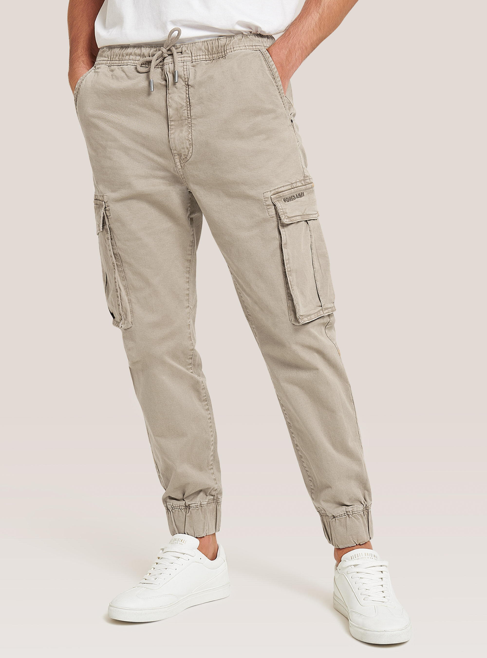 Cotton twill cargo hotsell joggers