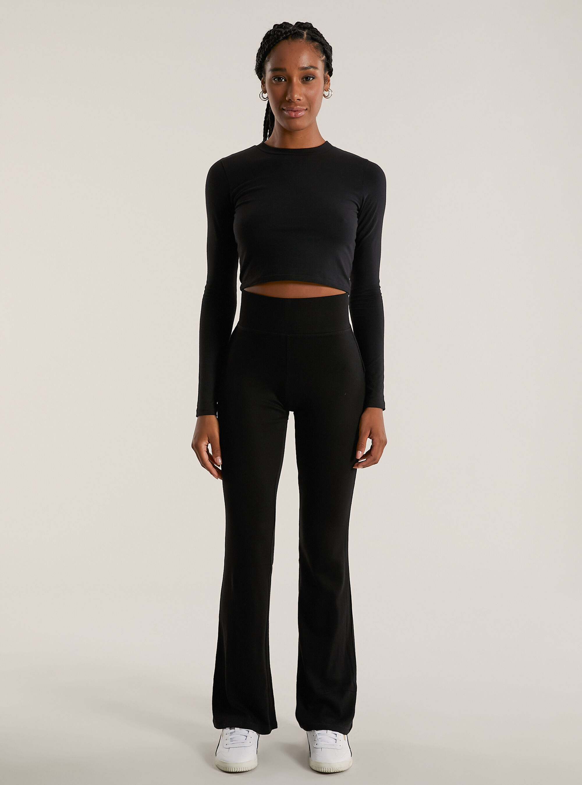 cotton flare leggings