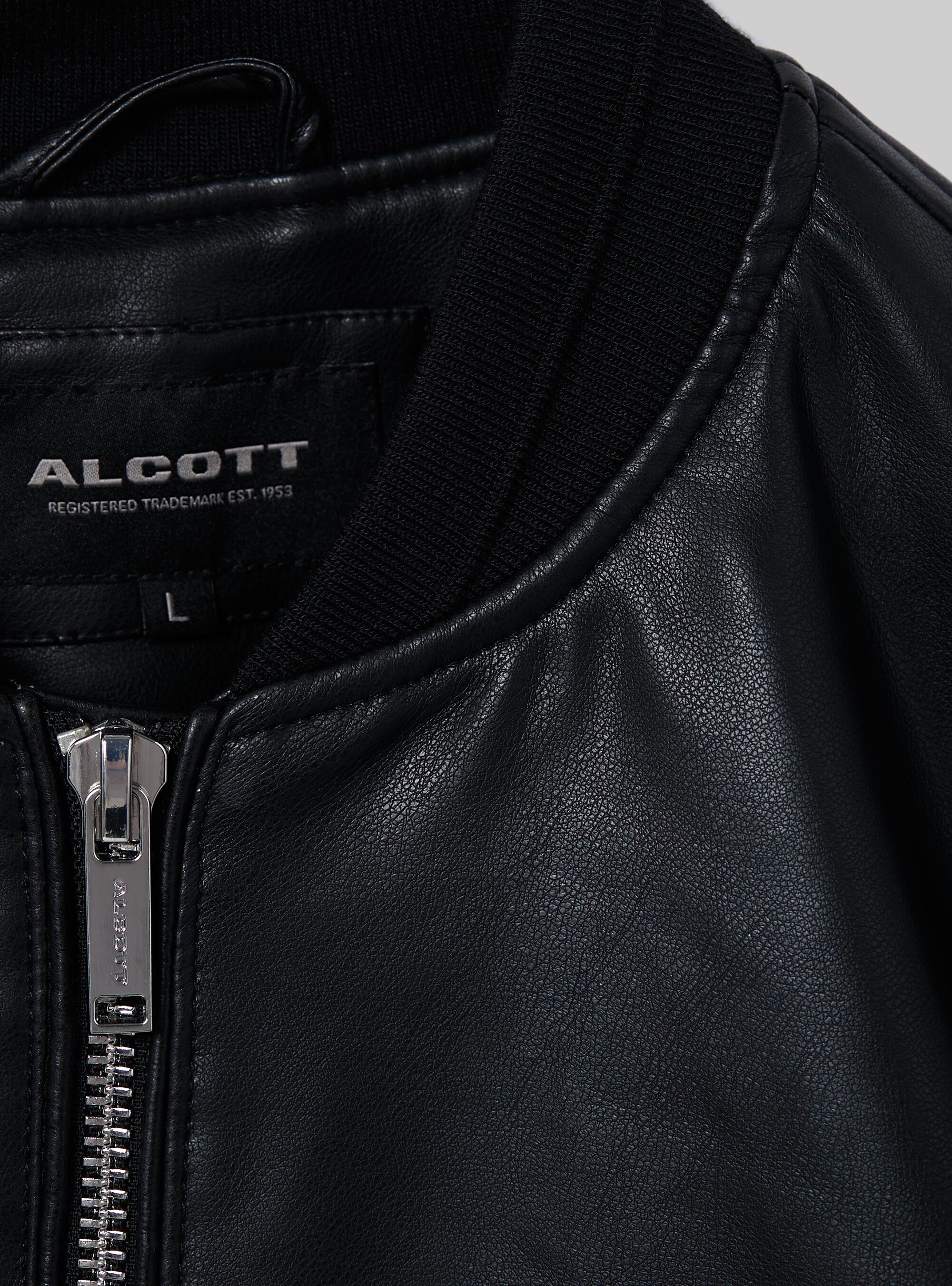 Topman leather bomber jacket on sale