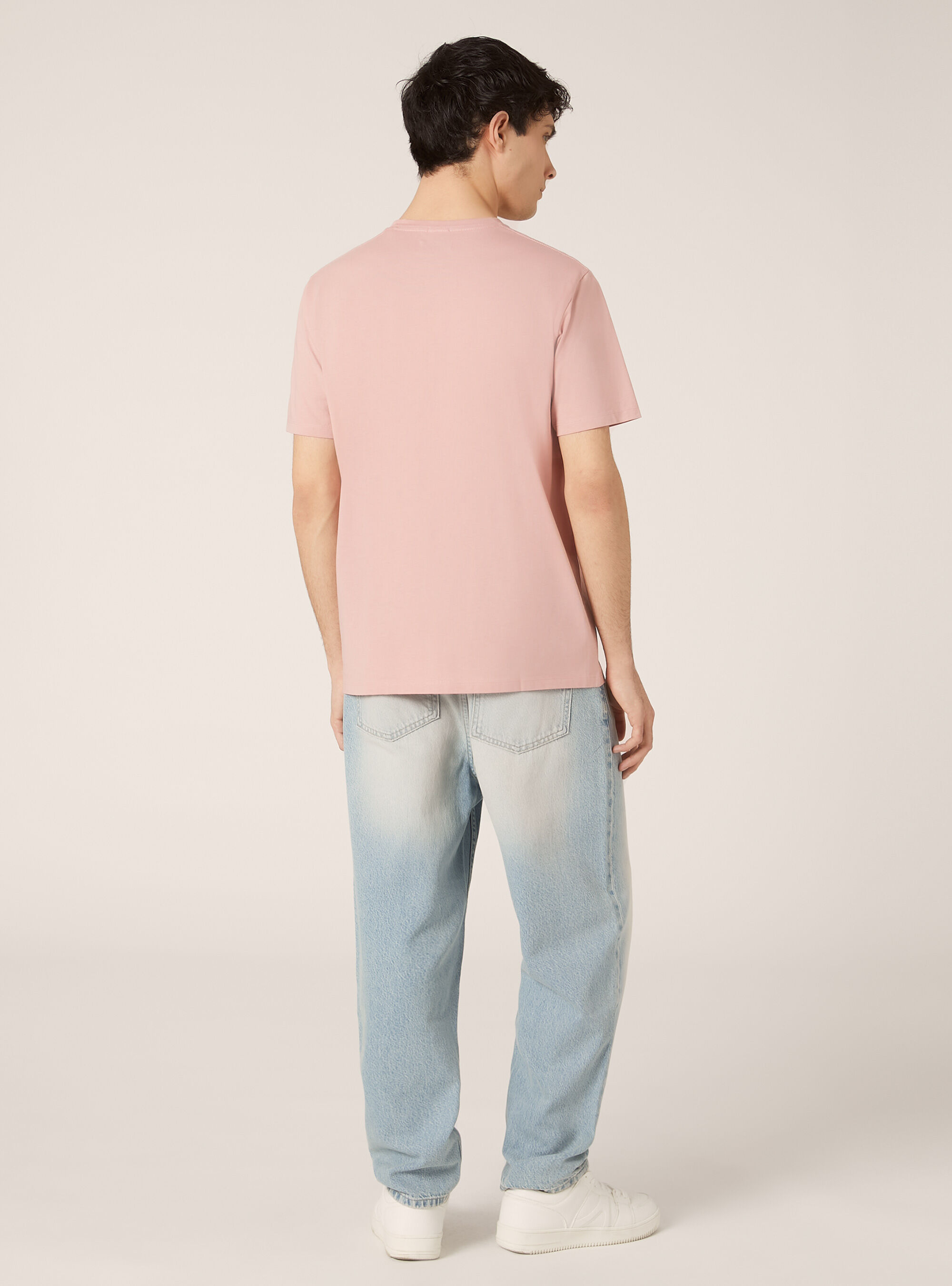 Cotton crew neck t-shirt, PK2 PINK MEDIUM