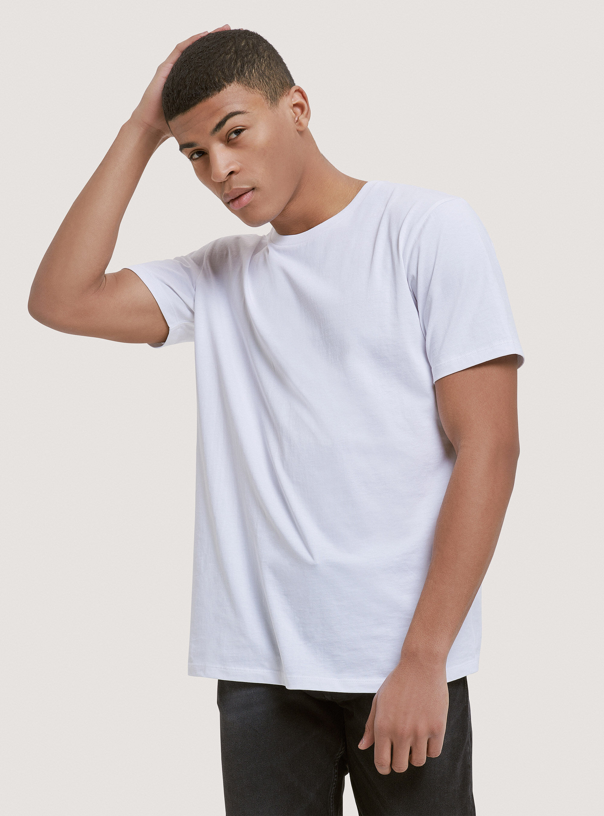 Crew-neck cotton t-shirt, WH1 OFF WHITE
