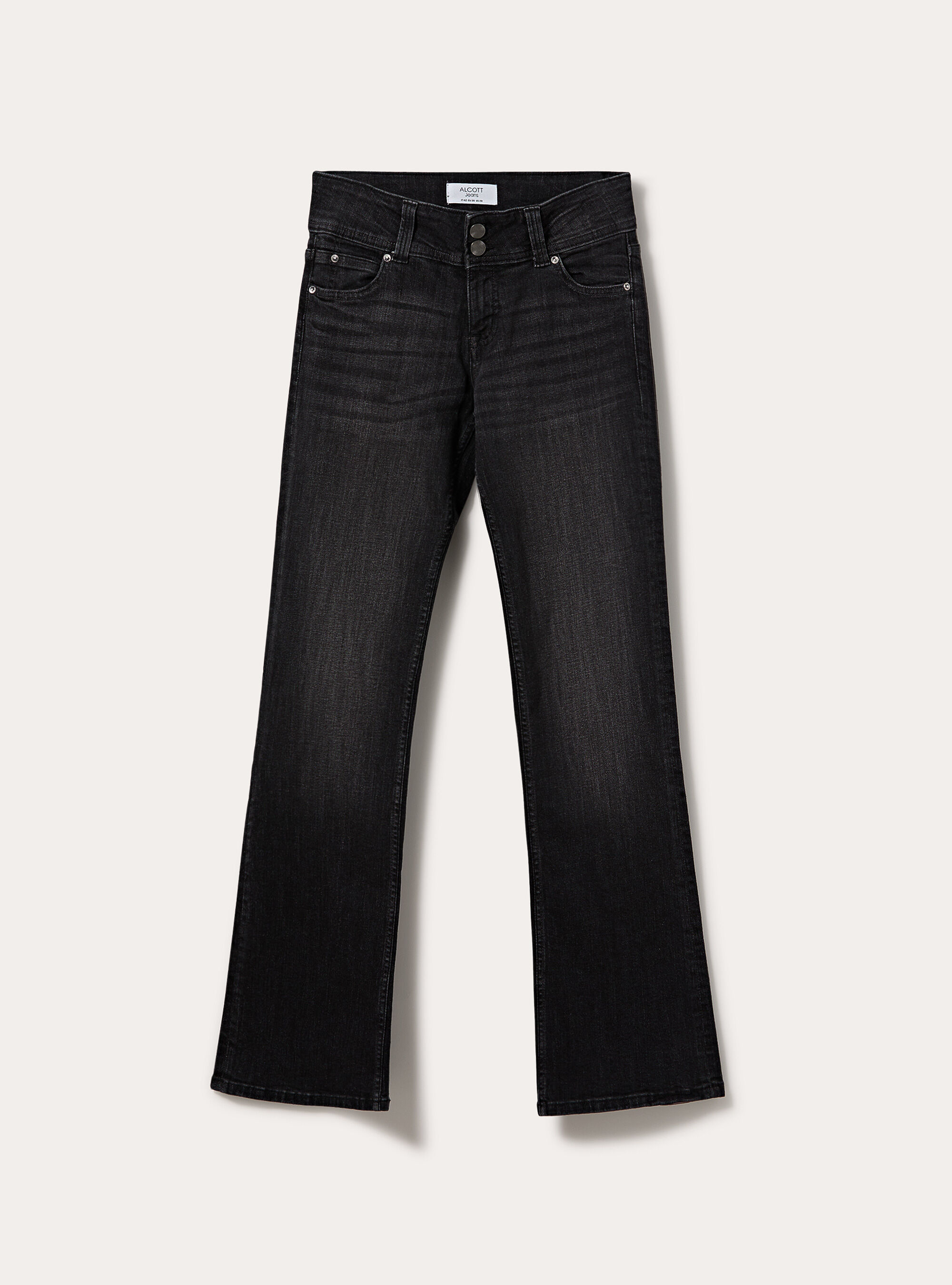 Jeans bootcut  vita bassa, D000 BLACK