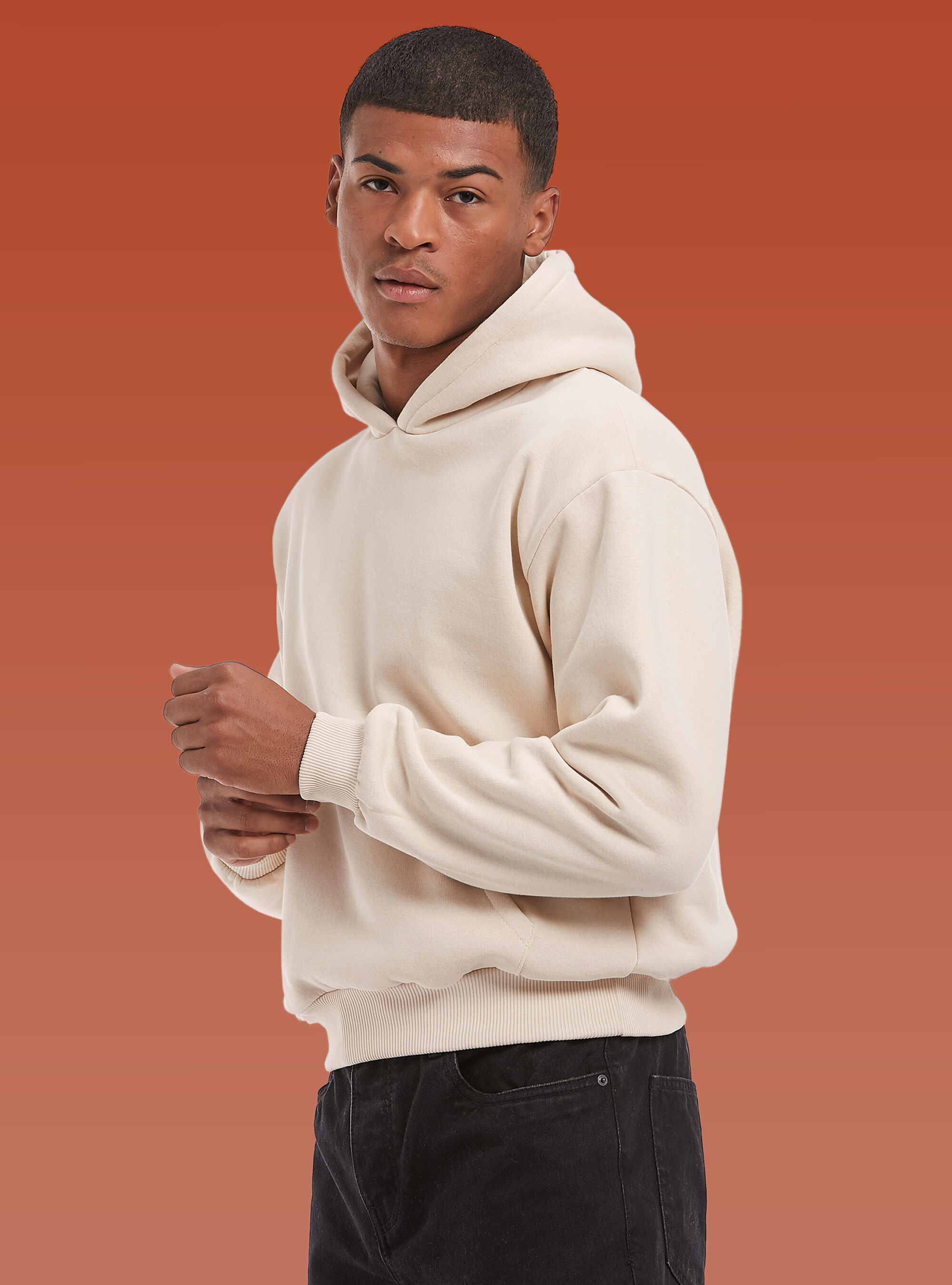 Boxy fit hooded sweatshirt