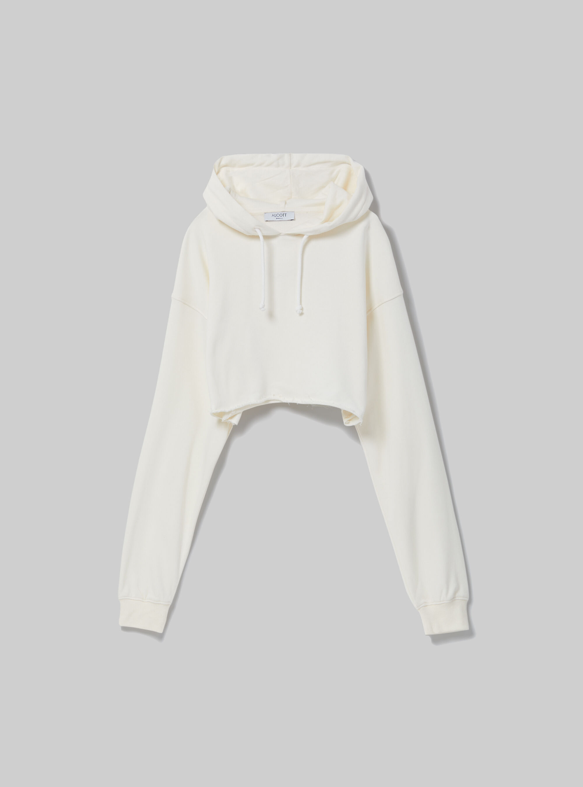 Cropped hooded sweatshirt