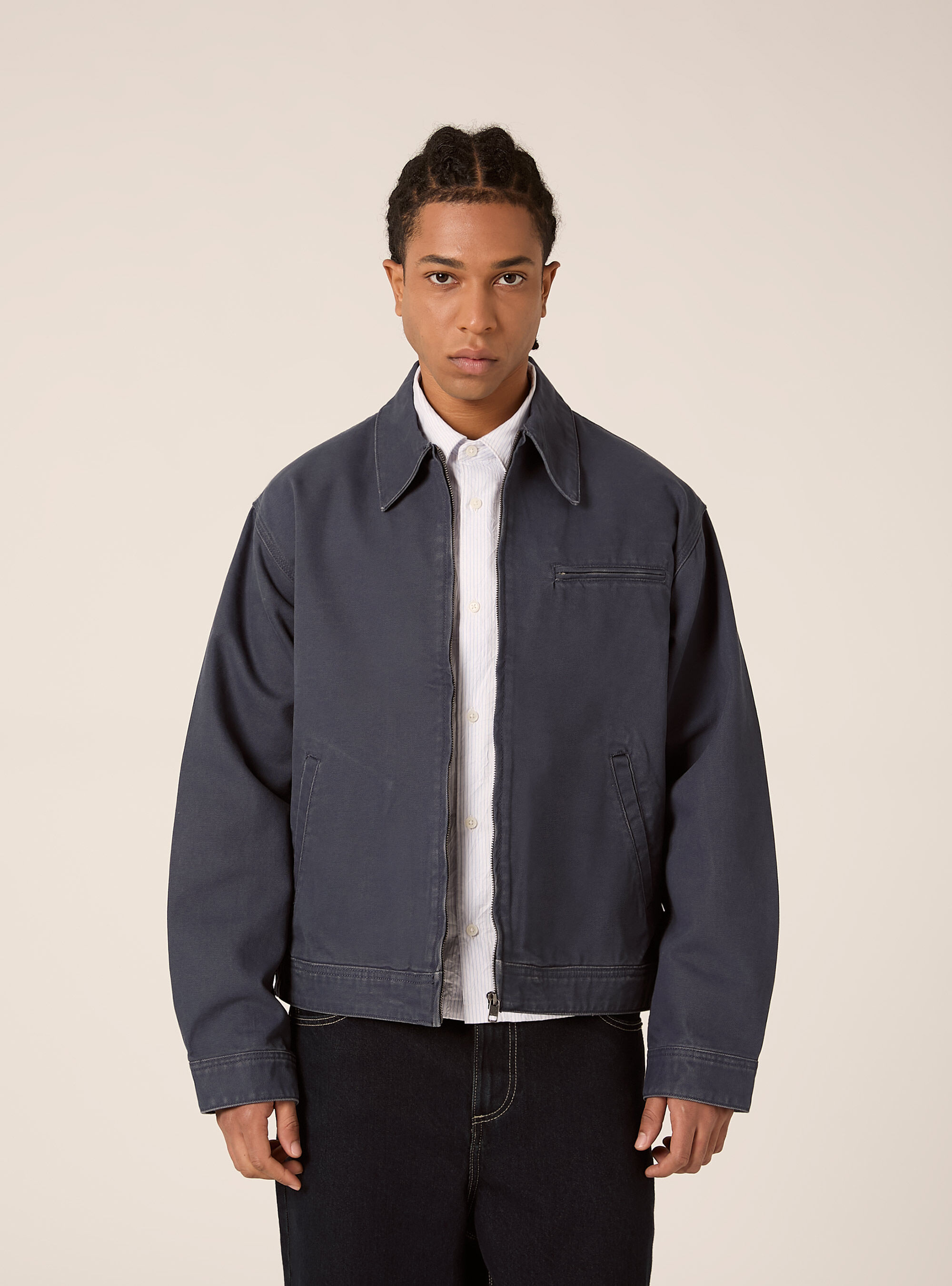 Chaqueta de lona con cuello