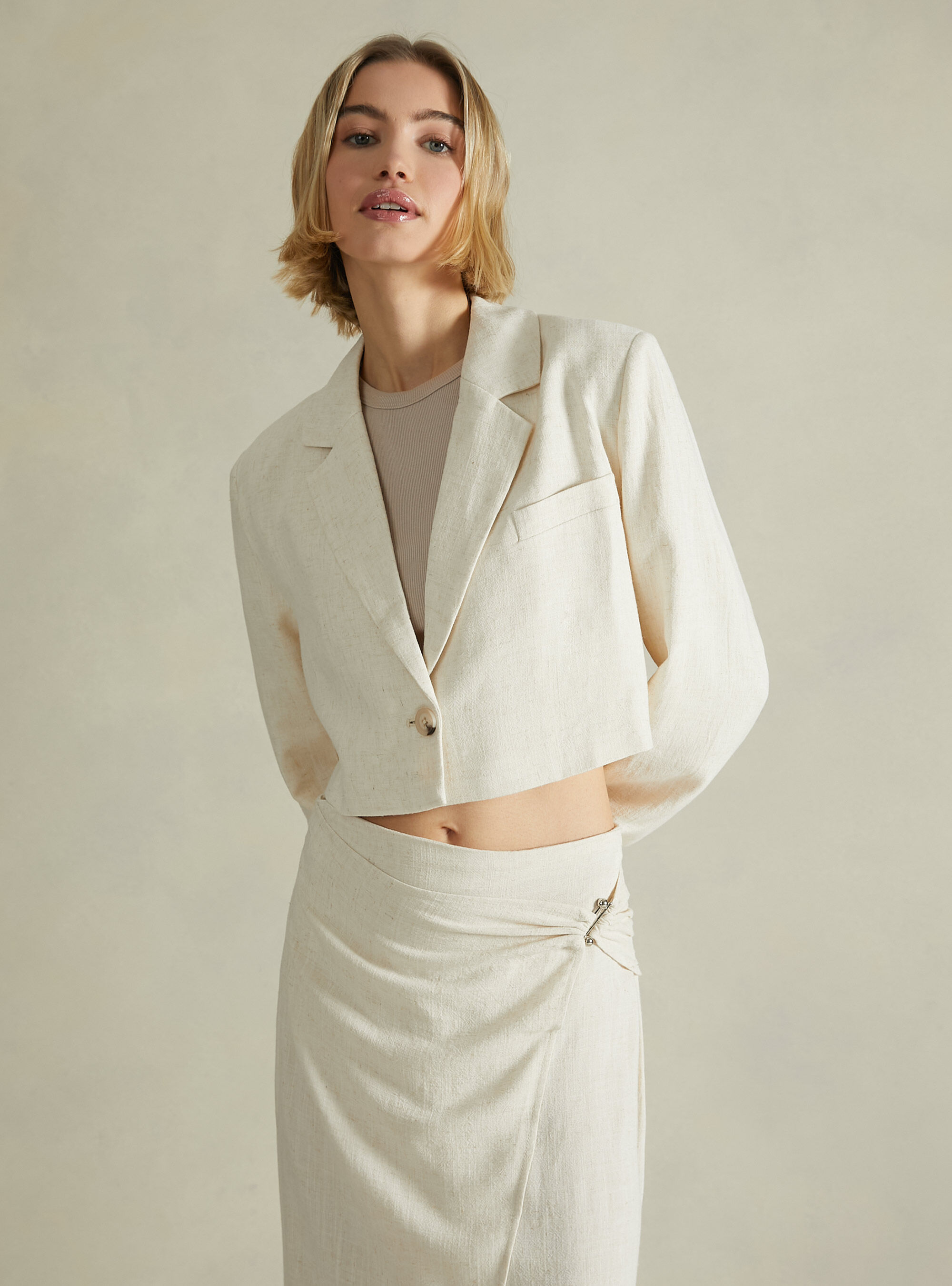Blazer en lin femme top