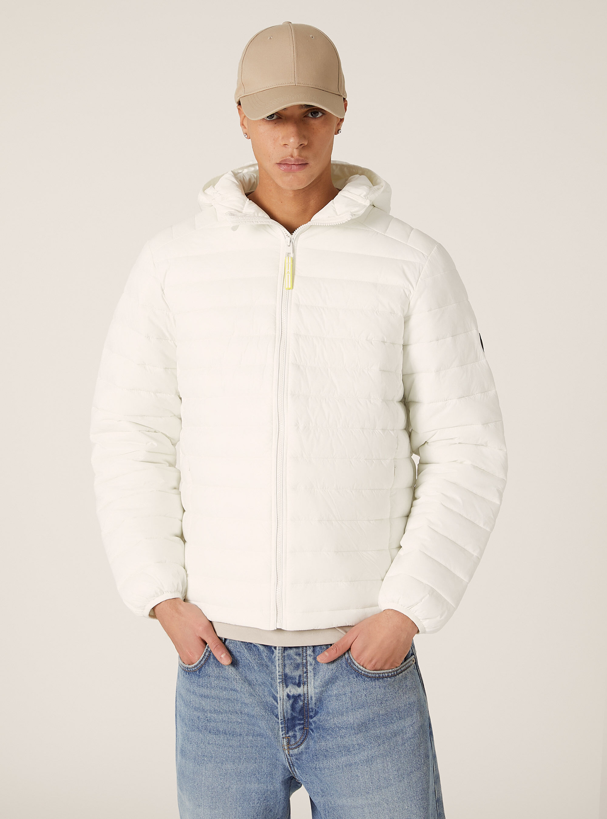 Jacket with recycled padding, WH1 OFF WHITE