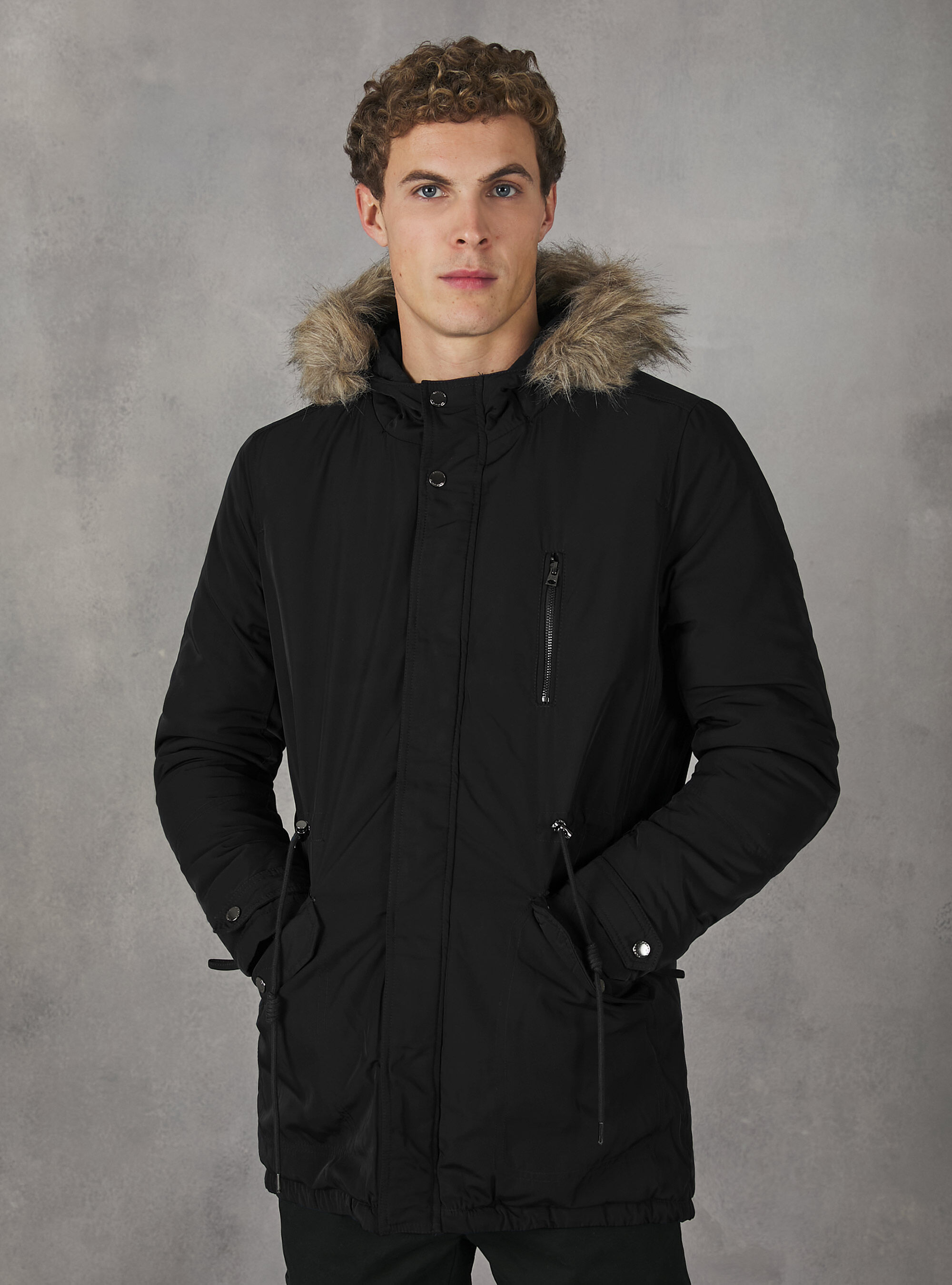 Hooded padded parka