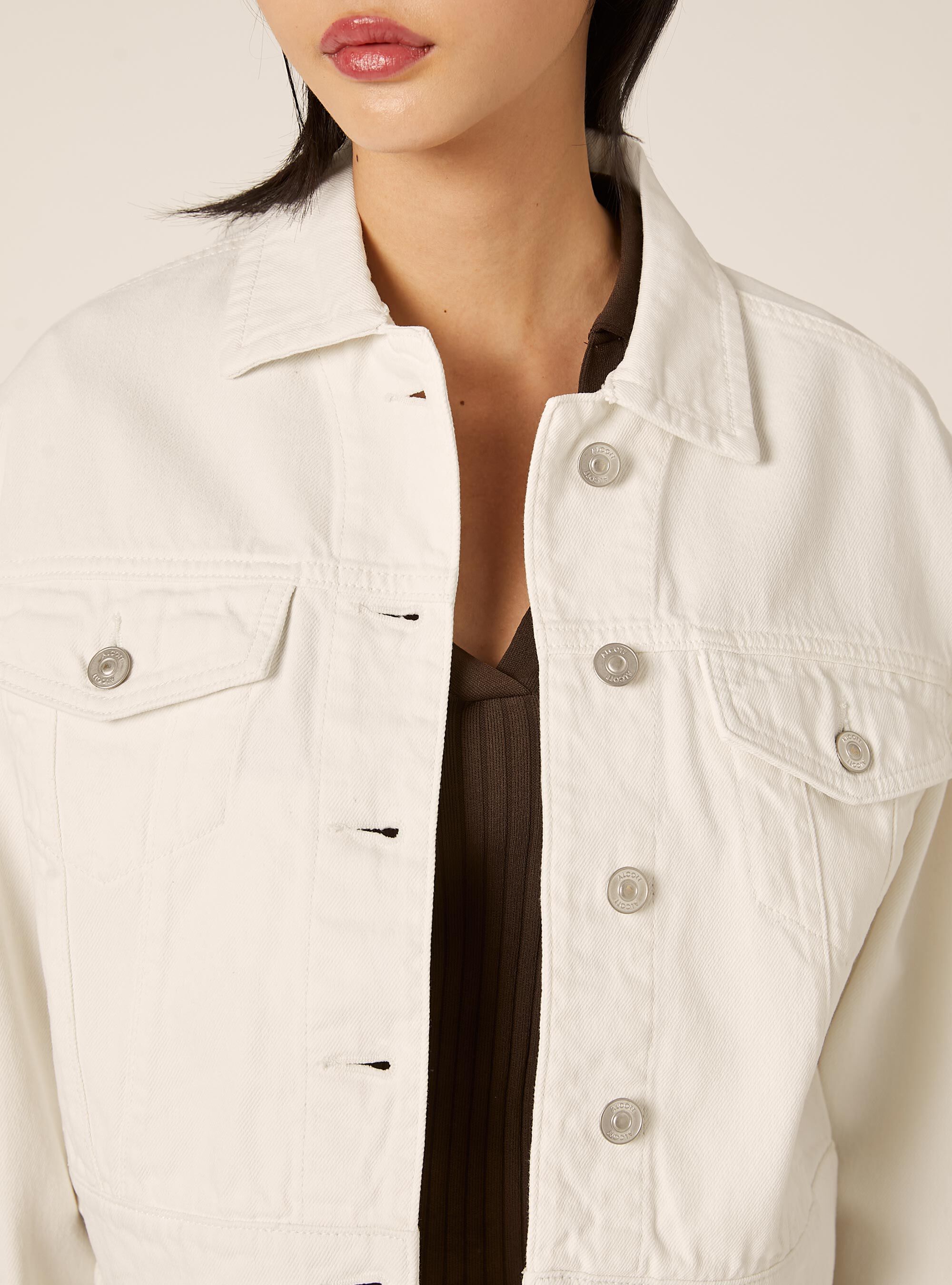 Giubbotto in denim colorato, WH1 OFF WHITE