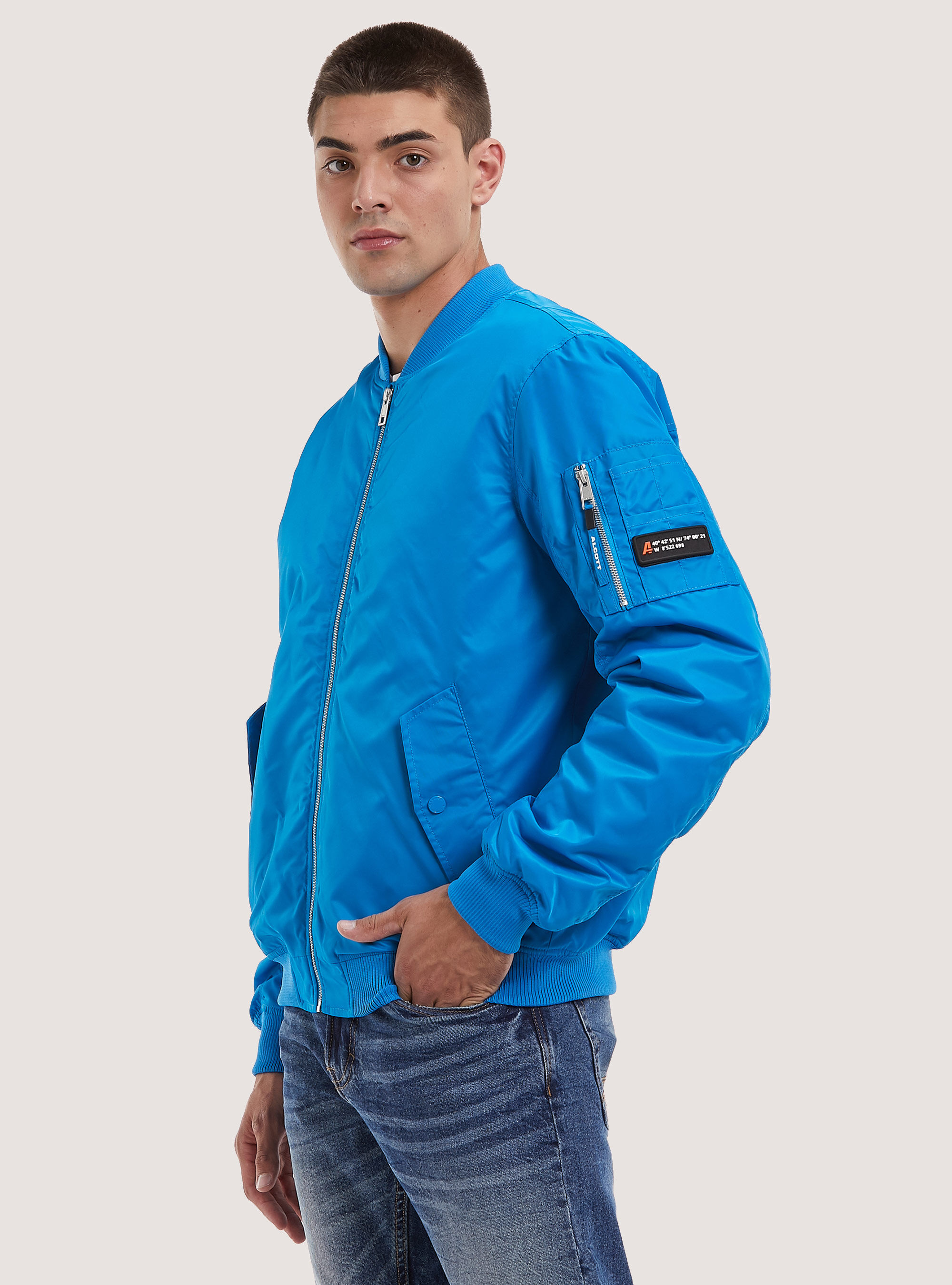 Blouson bombardier rembourr&eacute;, AZ3 AZURRE LIGHT