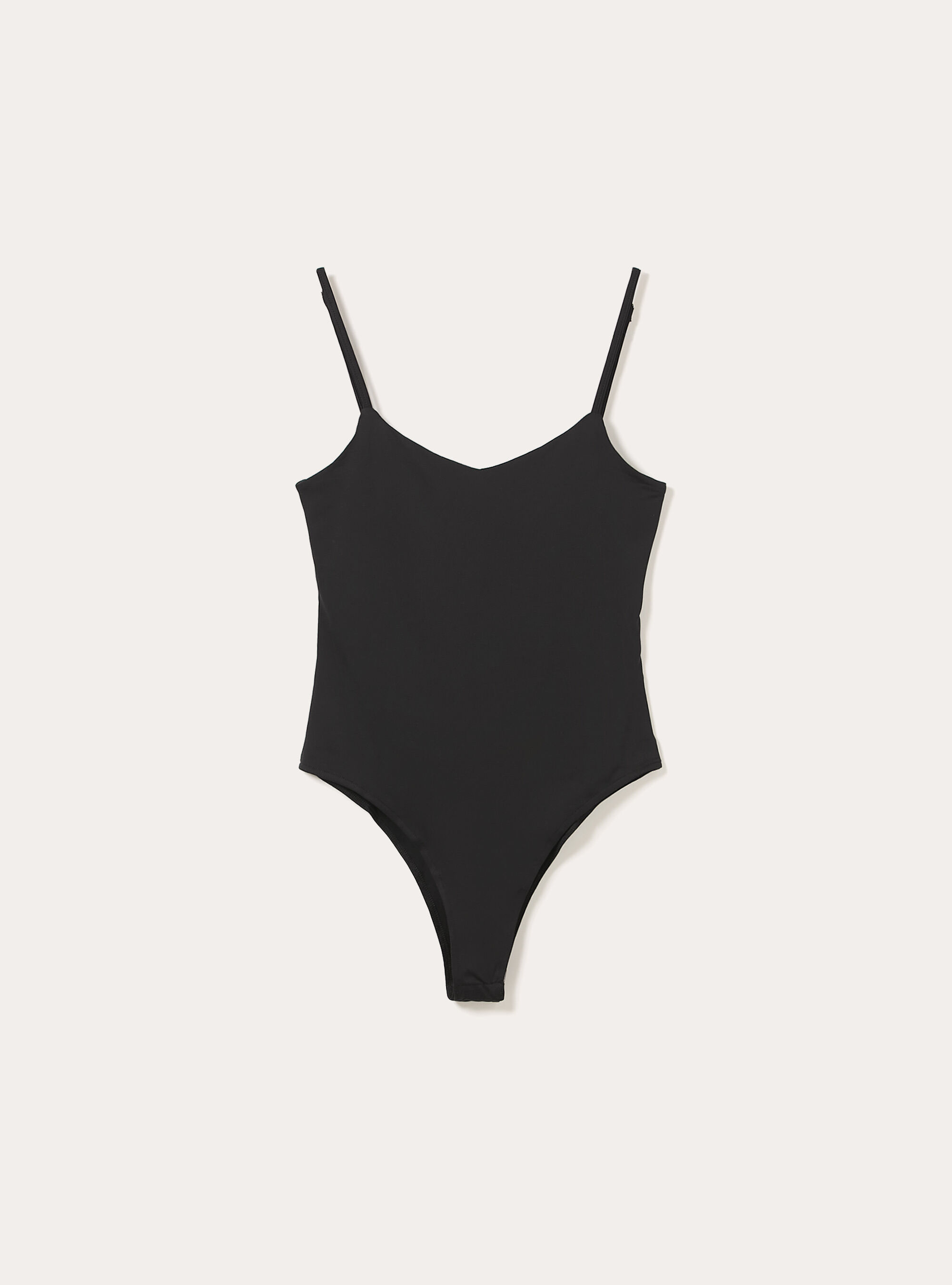 Body con bretelle sottili, BK1 BLACK
