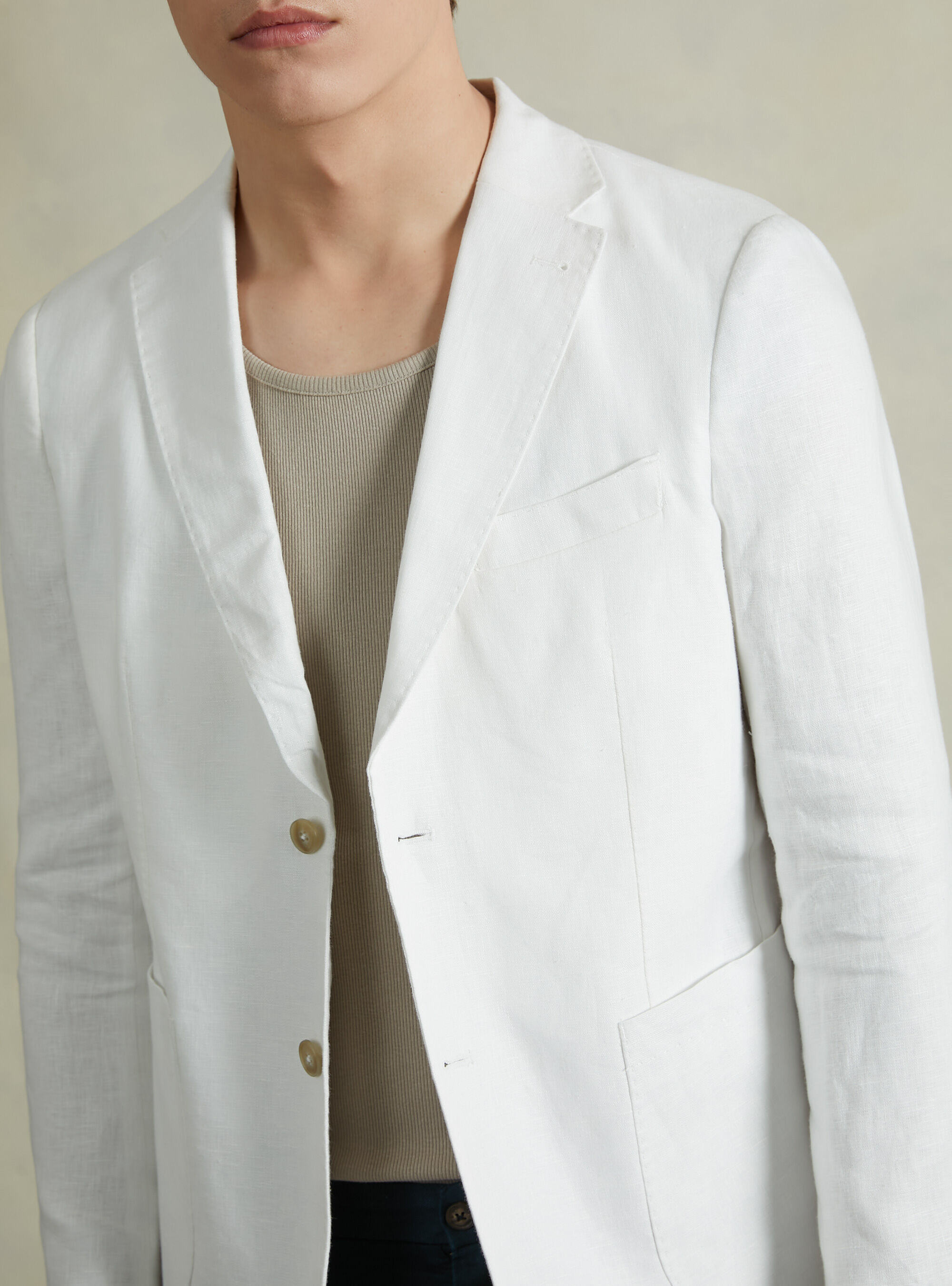 Off white linen on sale jacket