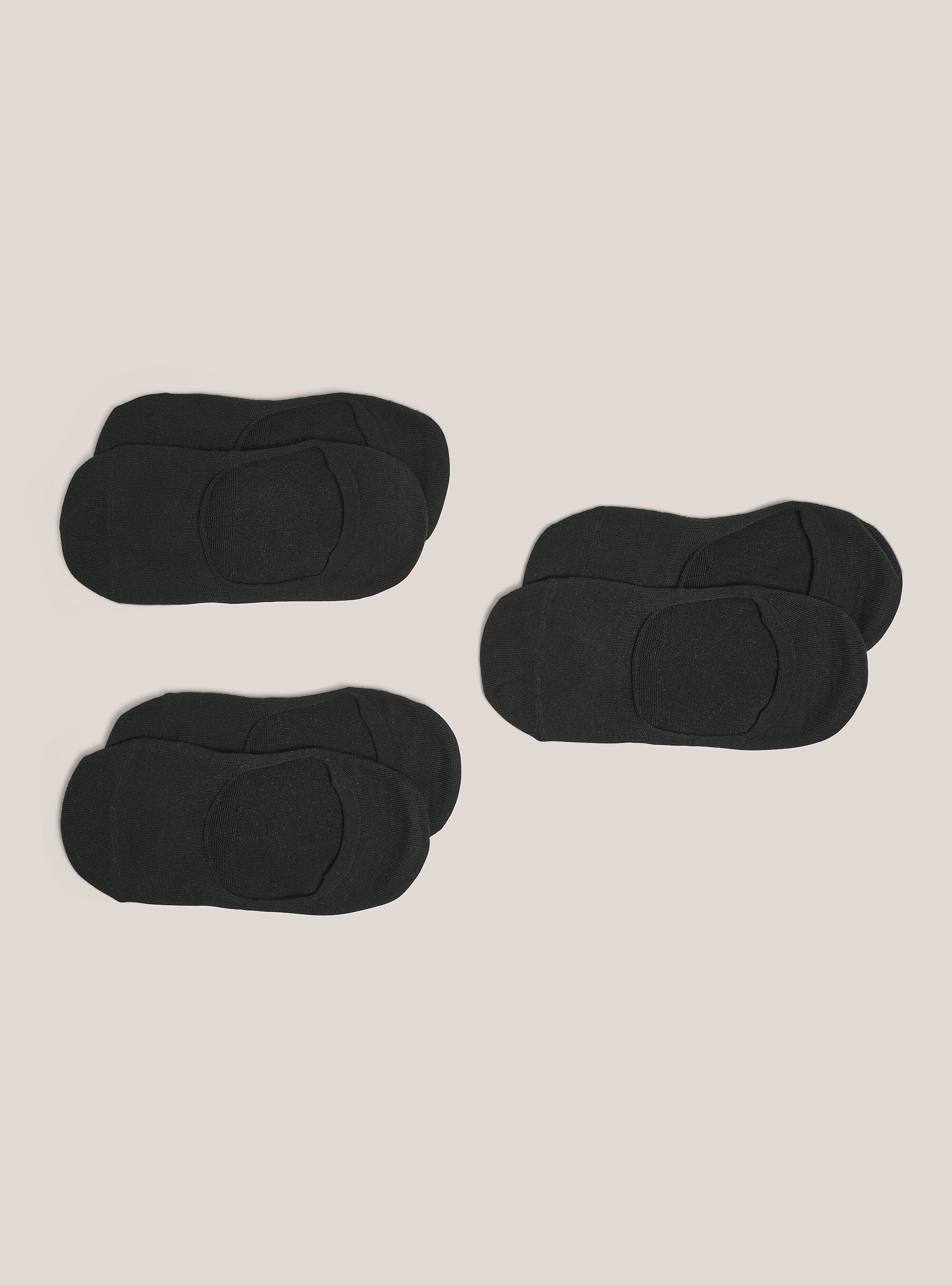 Calzini fantasmini set 3 paia, BLACK