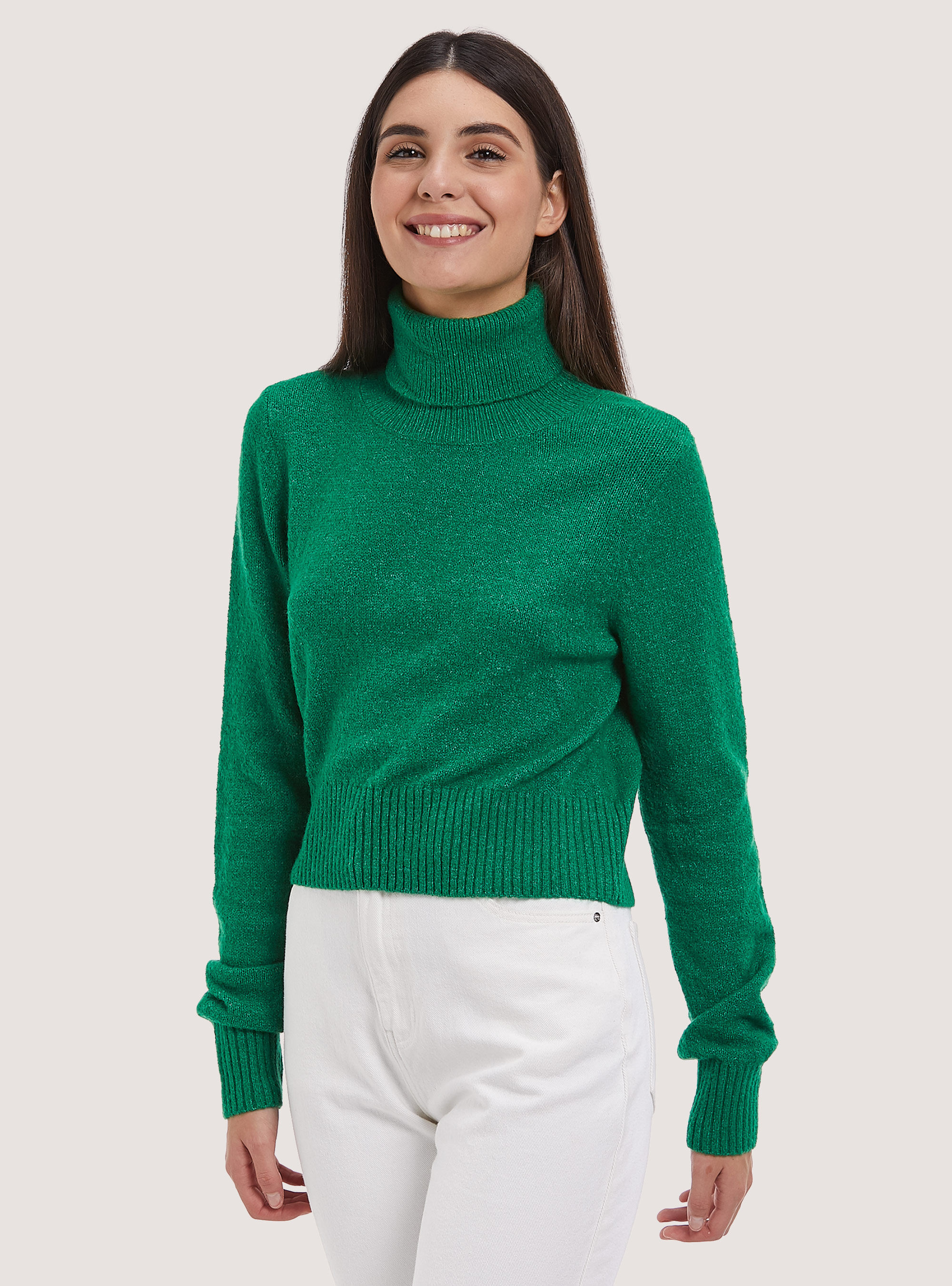 Pullover morbido cropped a collo alto Alcott Women s Sweaters