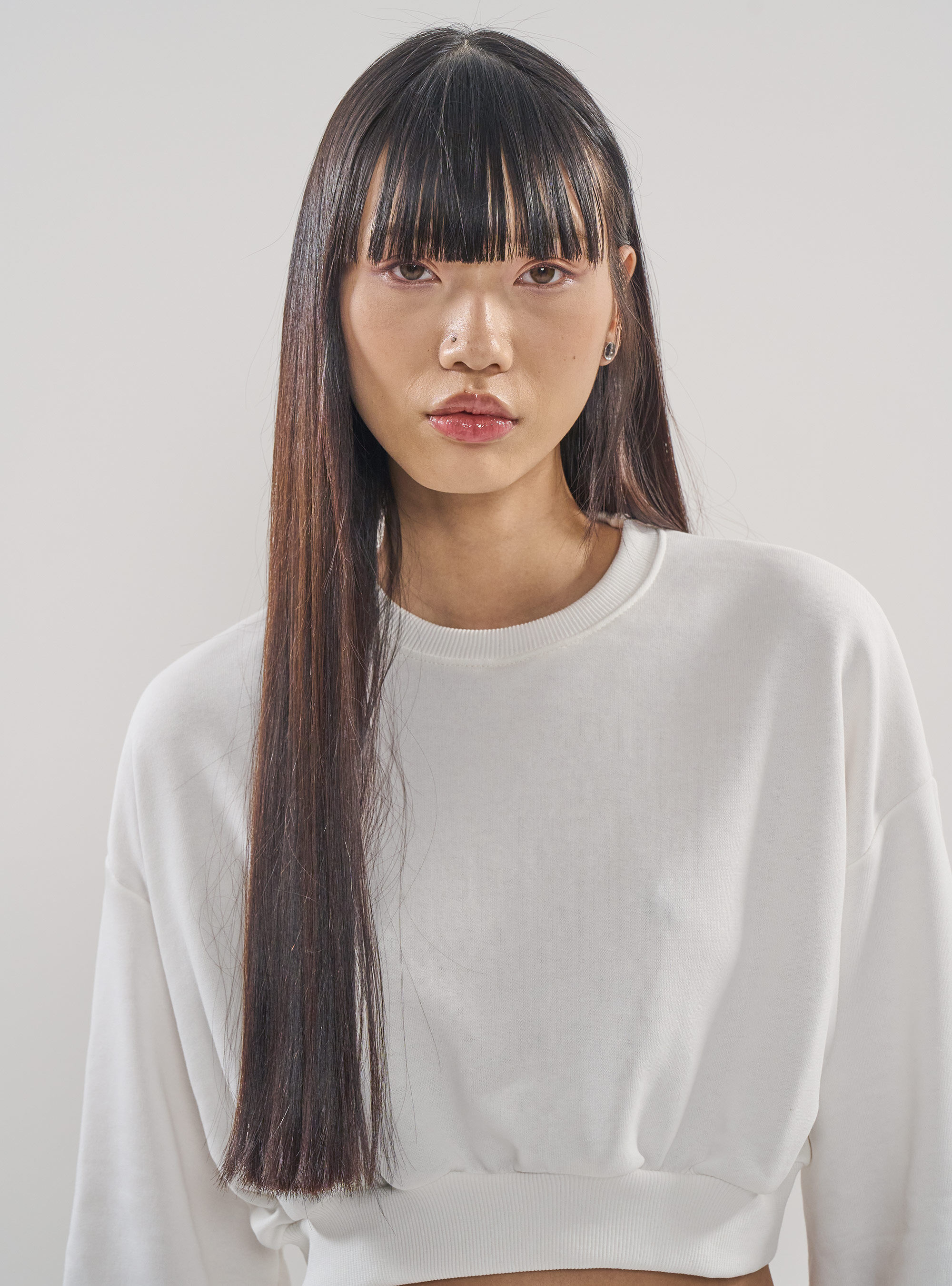 Cropped crew neck on sale