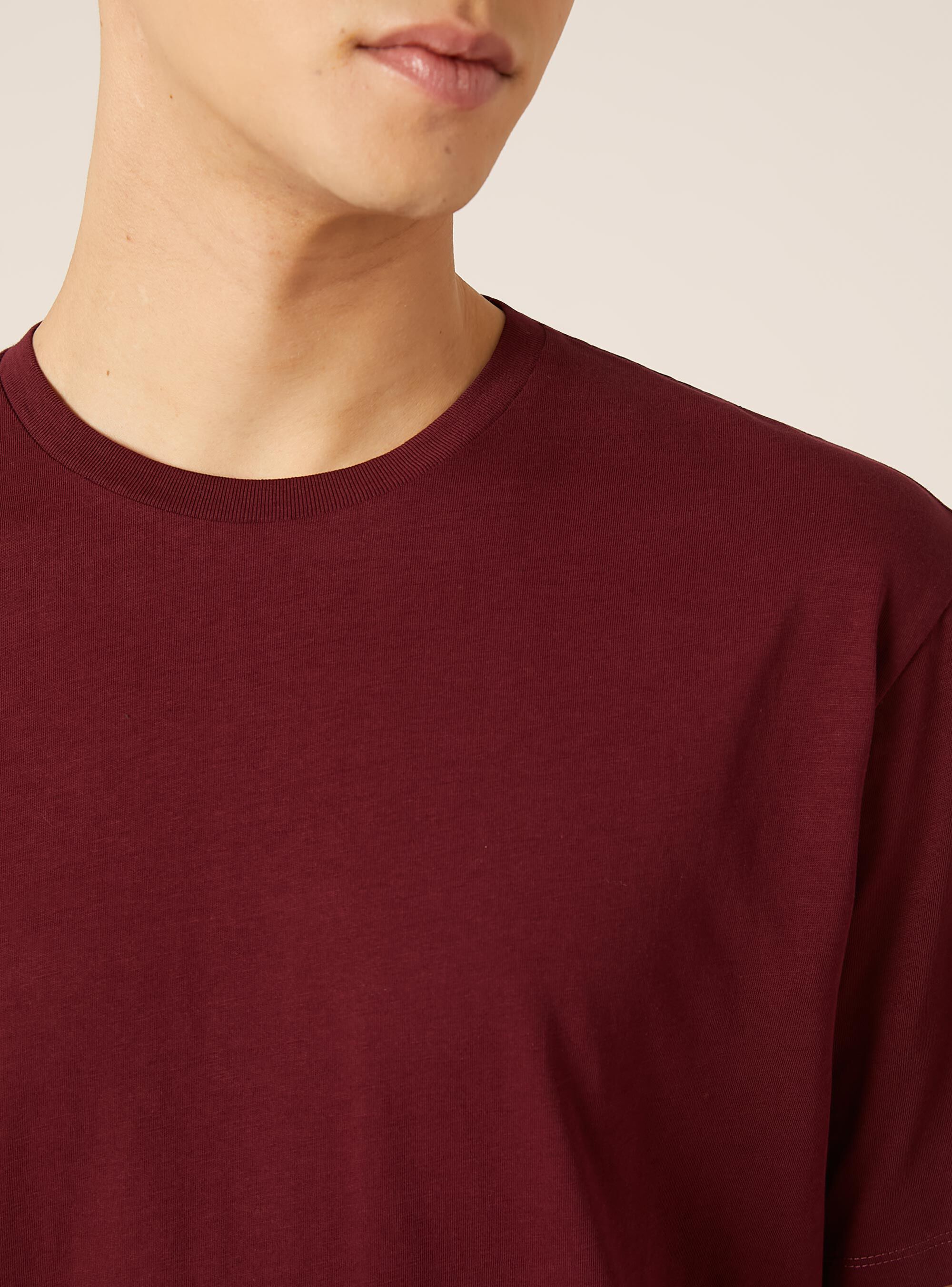 Maglietta girocollo basica, BO1 BORDEAUX DARK