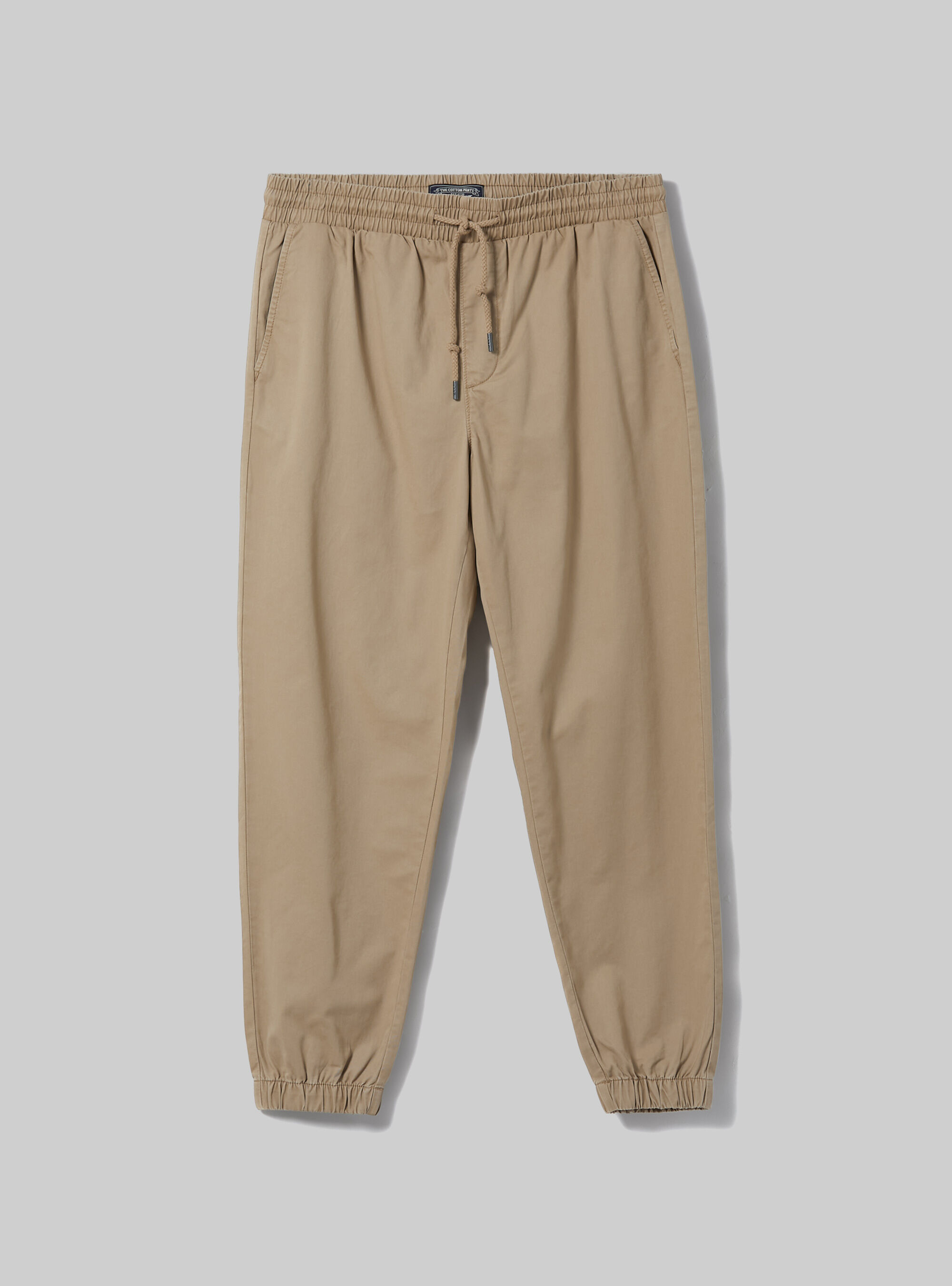 Twill chinos with elasticated waistband, TB3 TOBACCO LIGHT