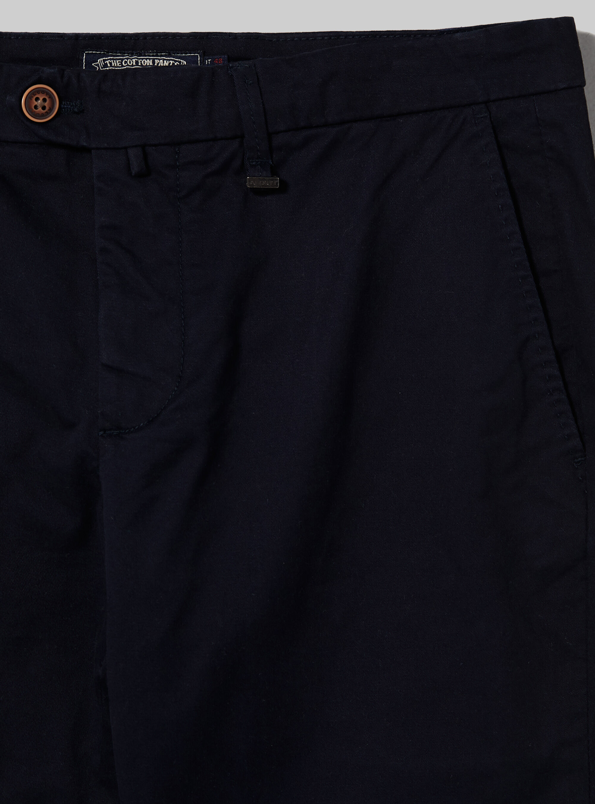 Stretch cotton twill chinos, BLUE NAVY
