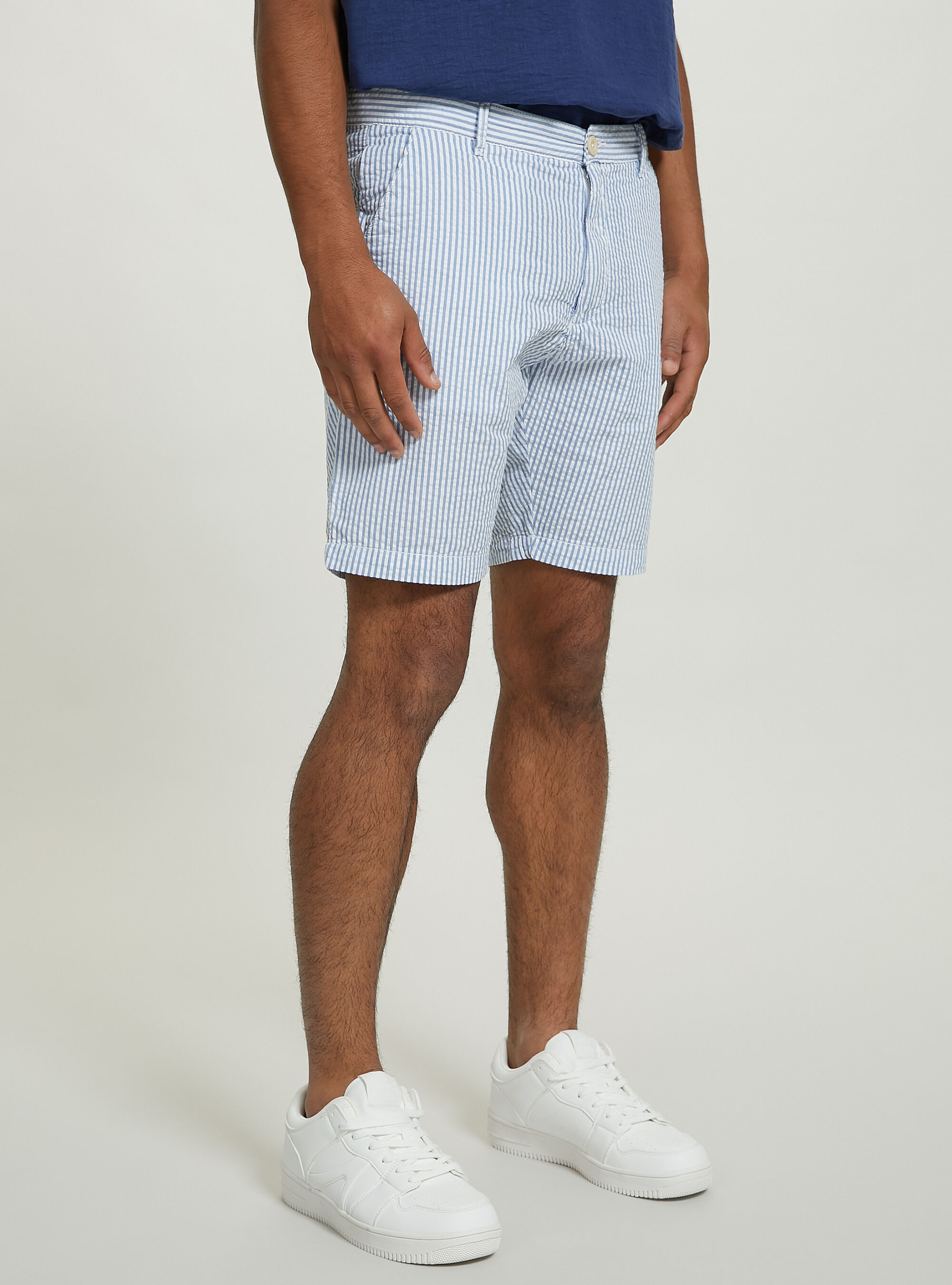 Bermudas de algodon a rayas