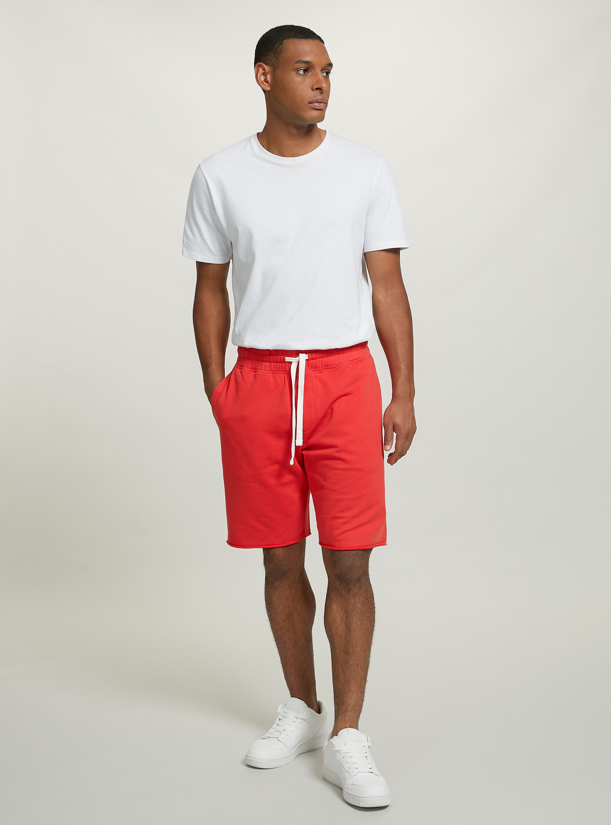Mens red jogger hotsell shorts
