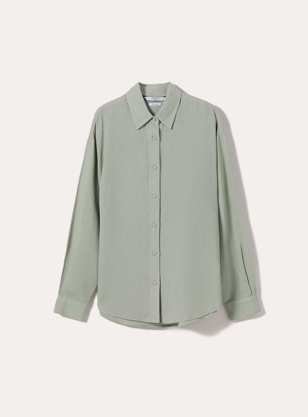 Linen-blend shirt, SG3 SAGE LIGHT