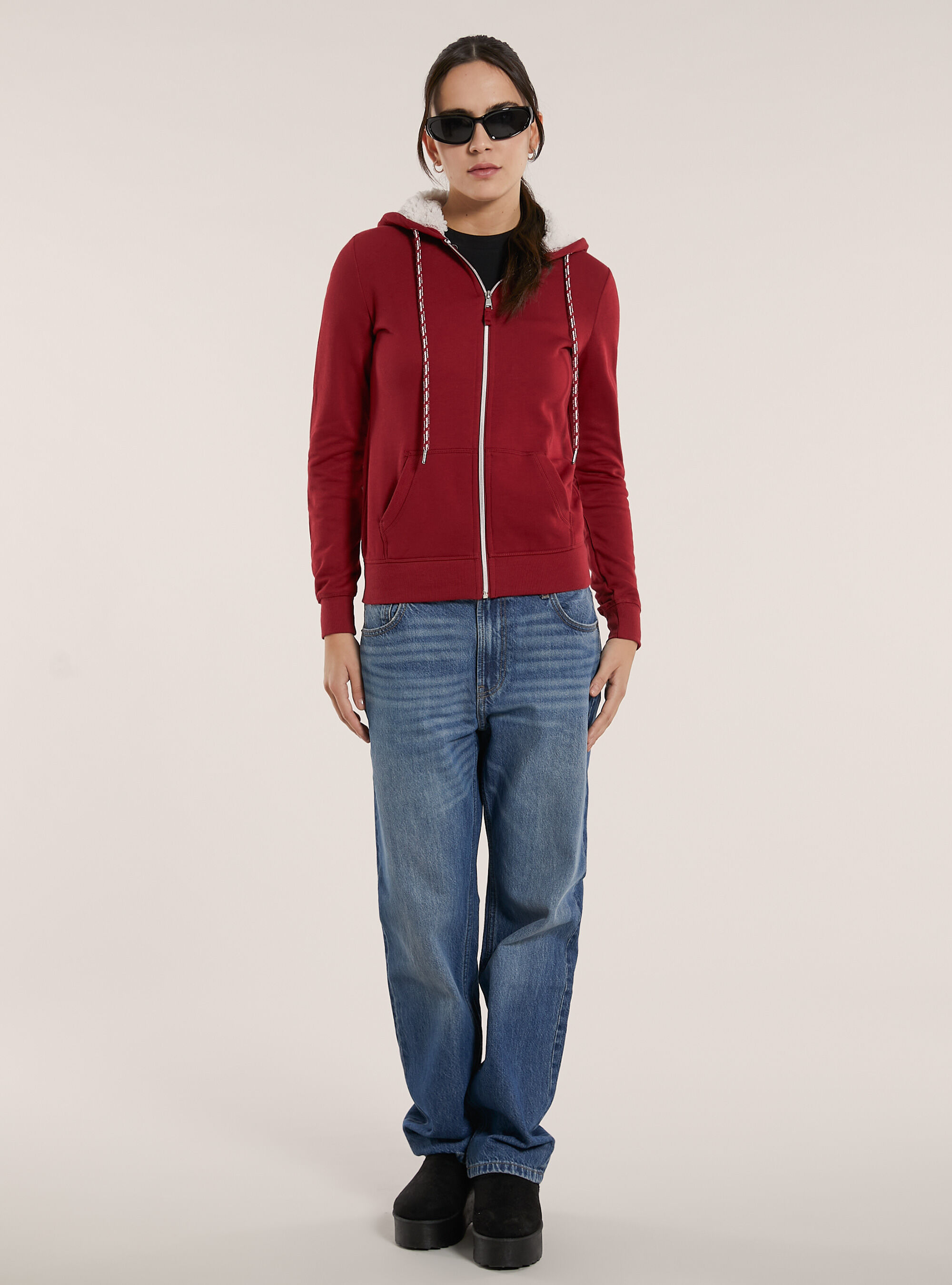 Faux fur deals sweatshirt