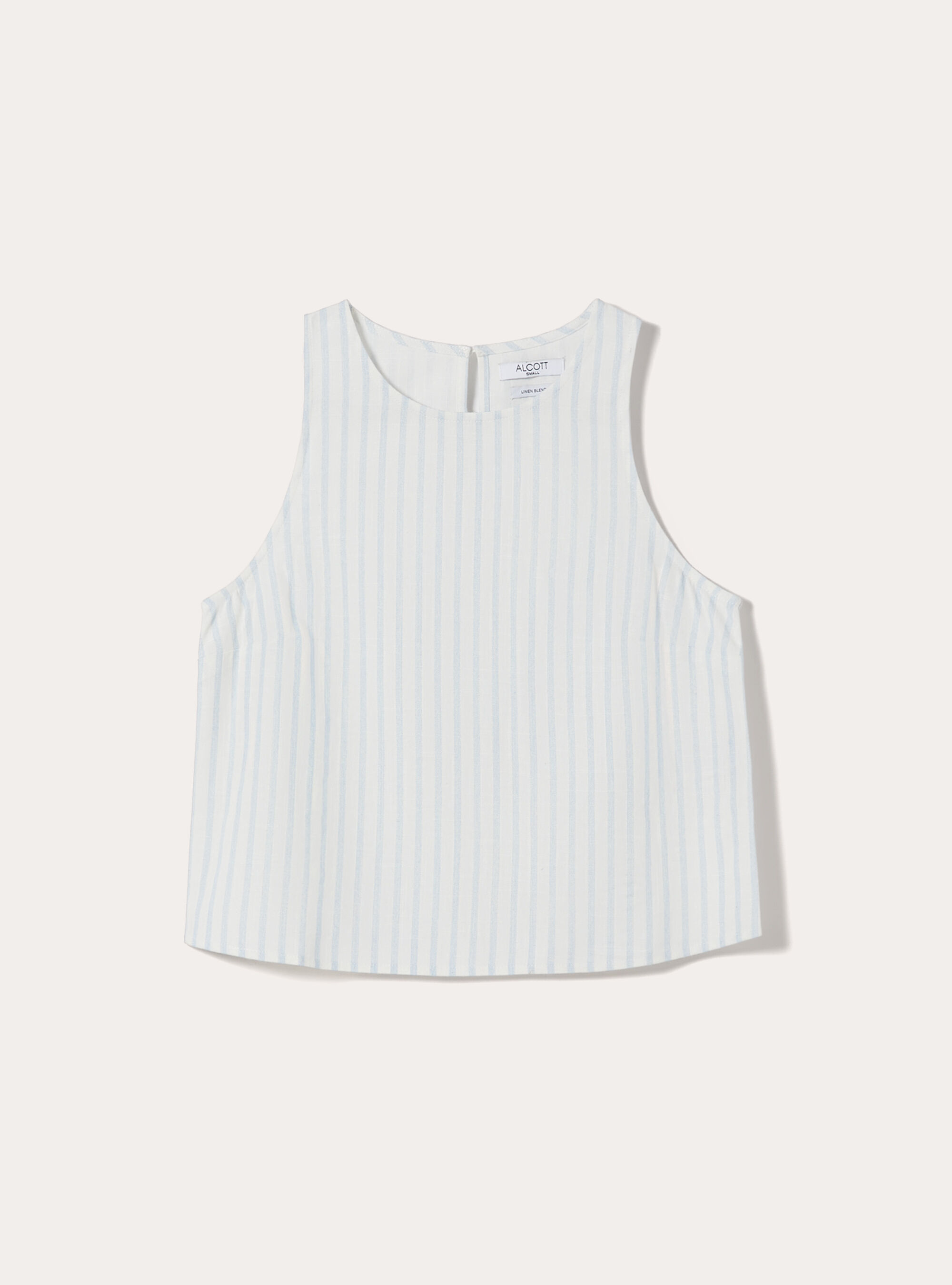 Canotta basic in misto lino, STR5 RIGA AZZURRA