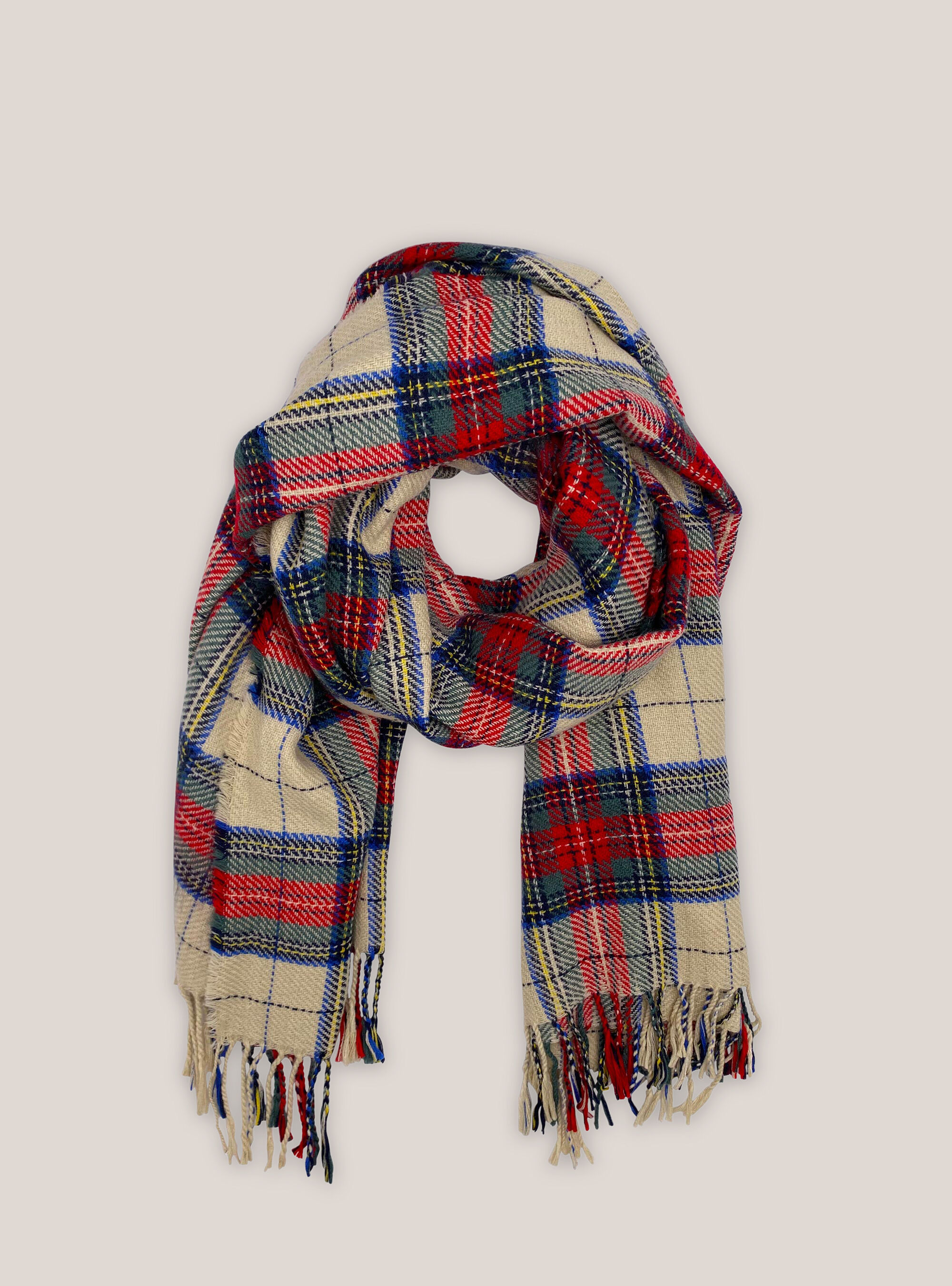 Checked scarf, MULTICOLOR