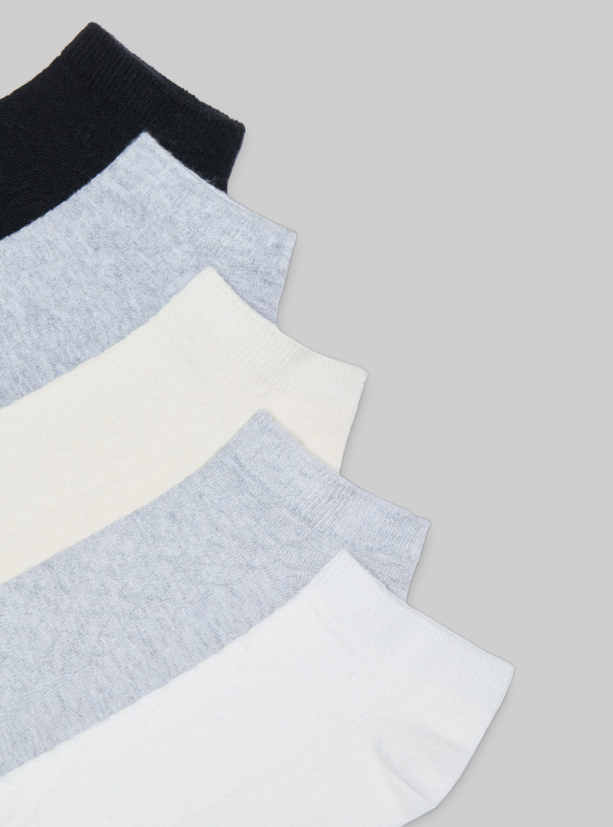 Lot de 5 paires de chaussettes, BK1/WH2/MGY1