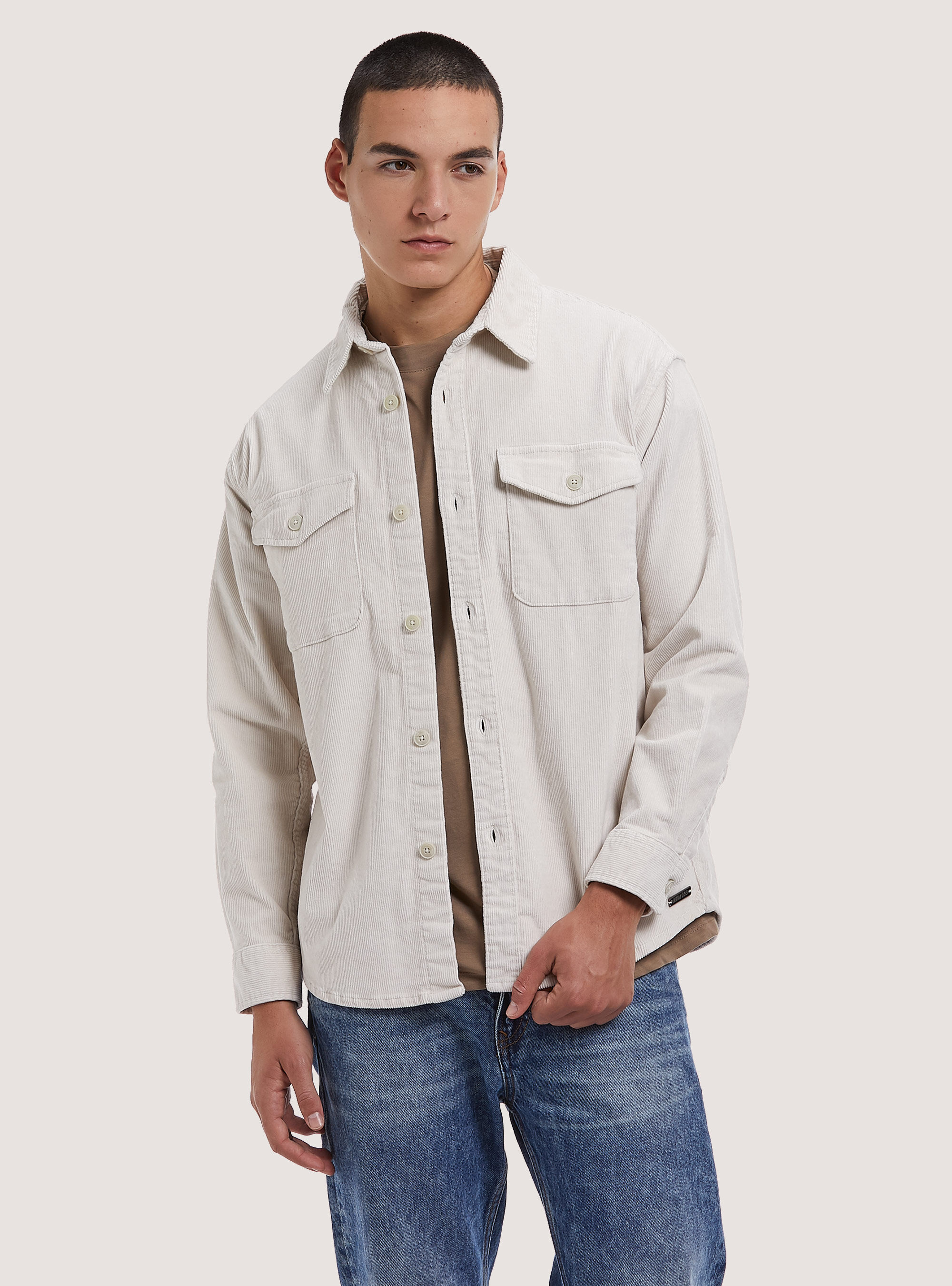 Camicia in velluto uomo store